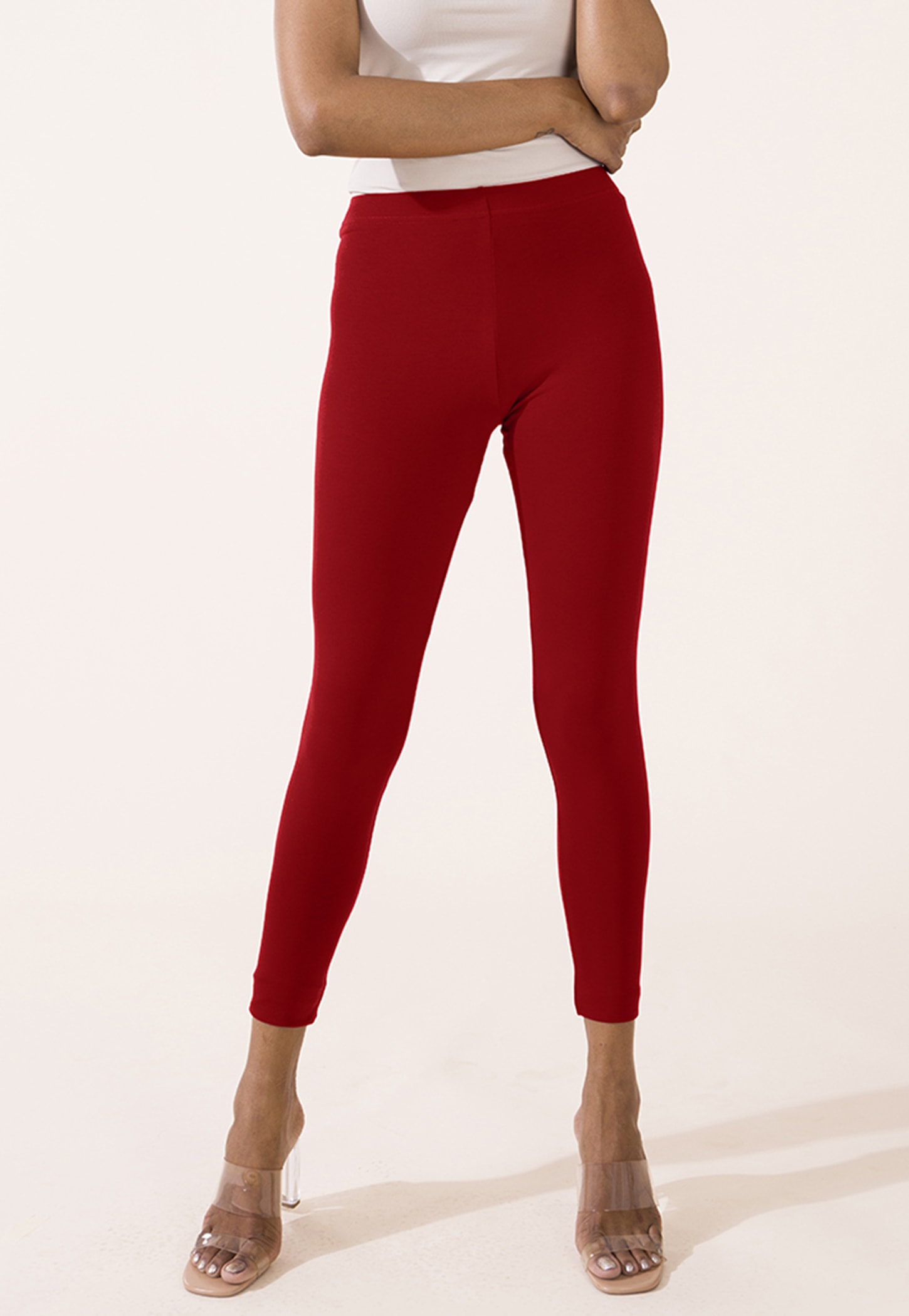 GO COLORS Solid Leggings-picture-15