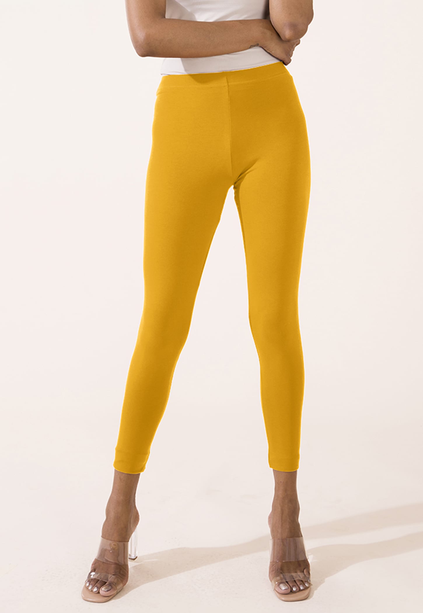 GO COLORS Solid Leggings-picture-41