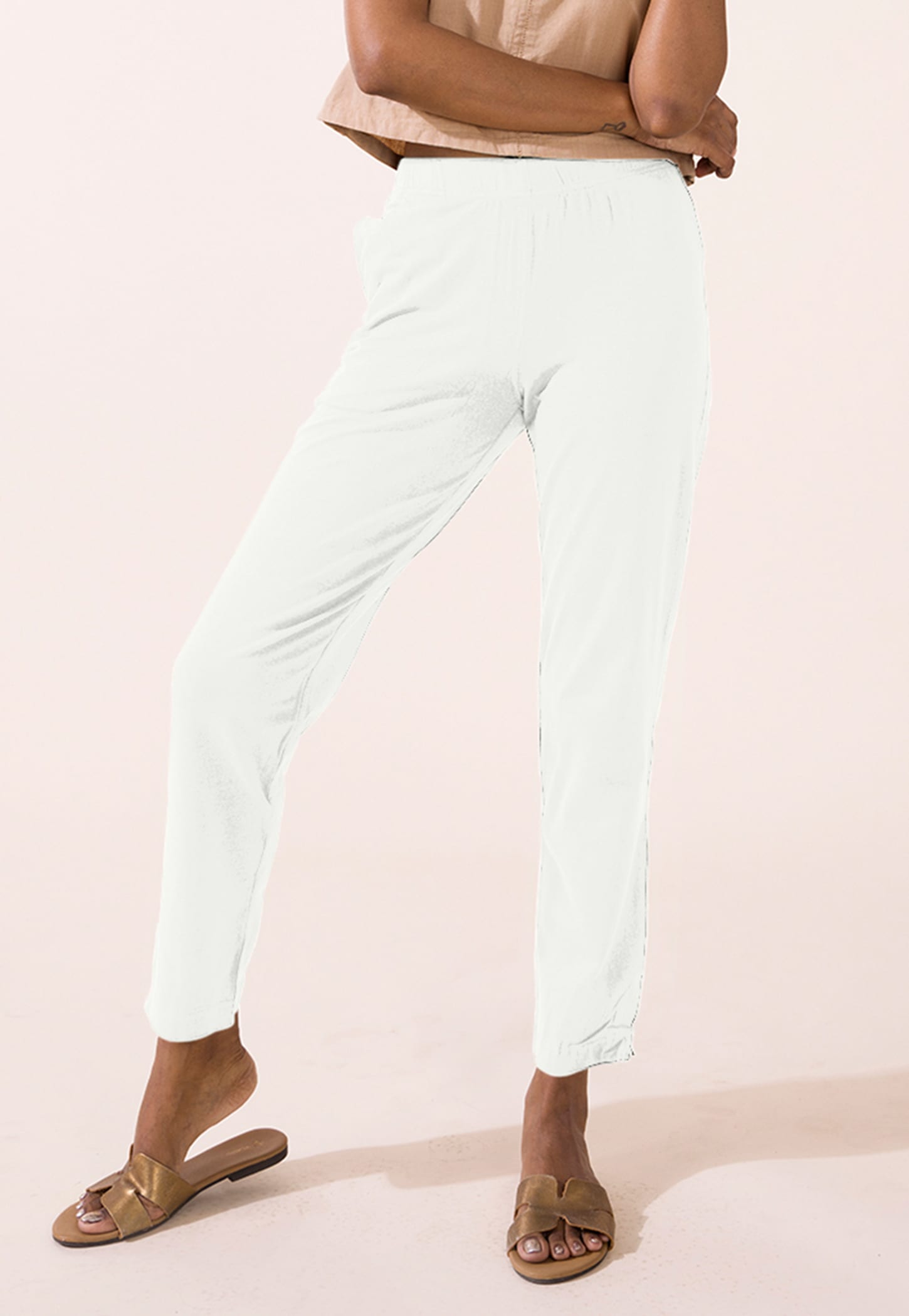 GO COLORS Solid Elasticated Leggings-picture-40
