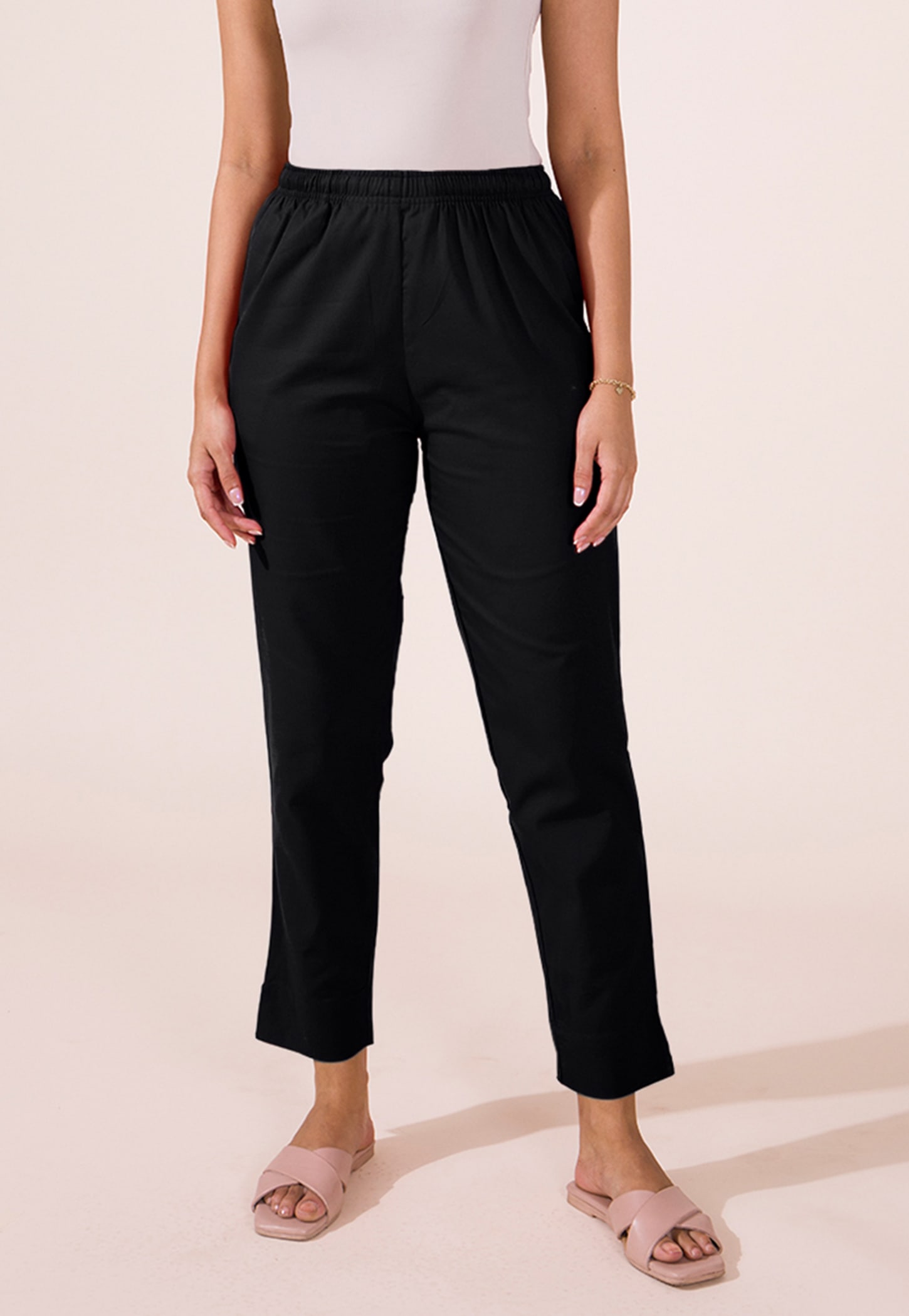 GO COLORS Solid Straight Pants-picture-28