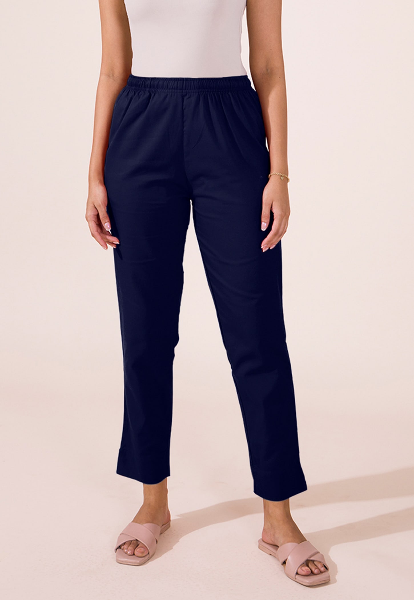 GO COLORS Solid Straight Pants-picture-48