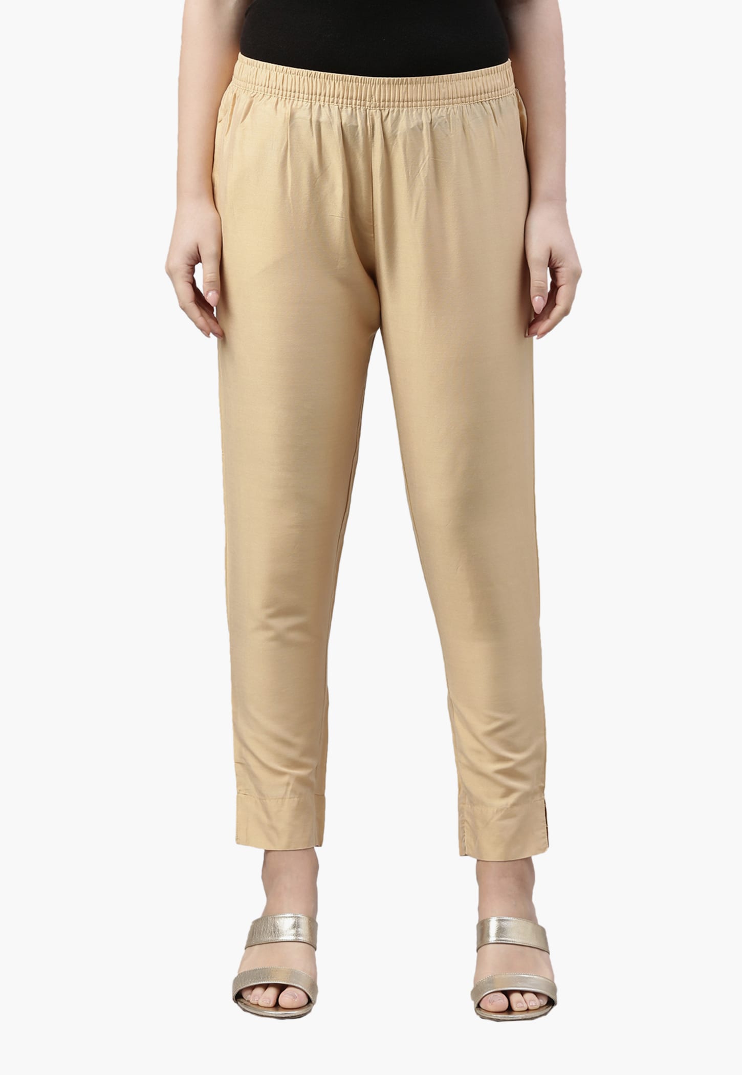 GO COLORS Solid Straight Pants-picture-21