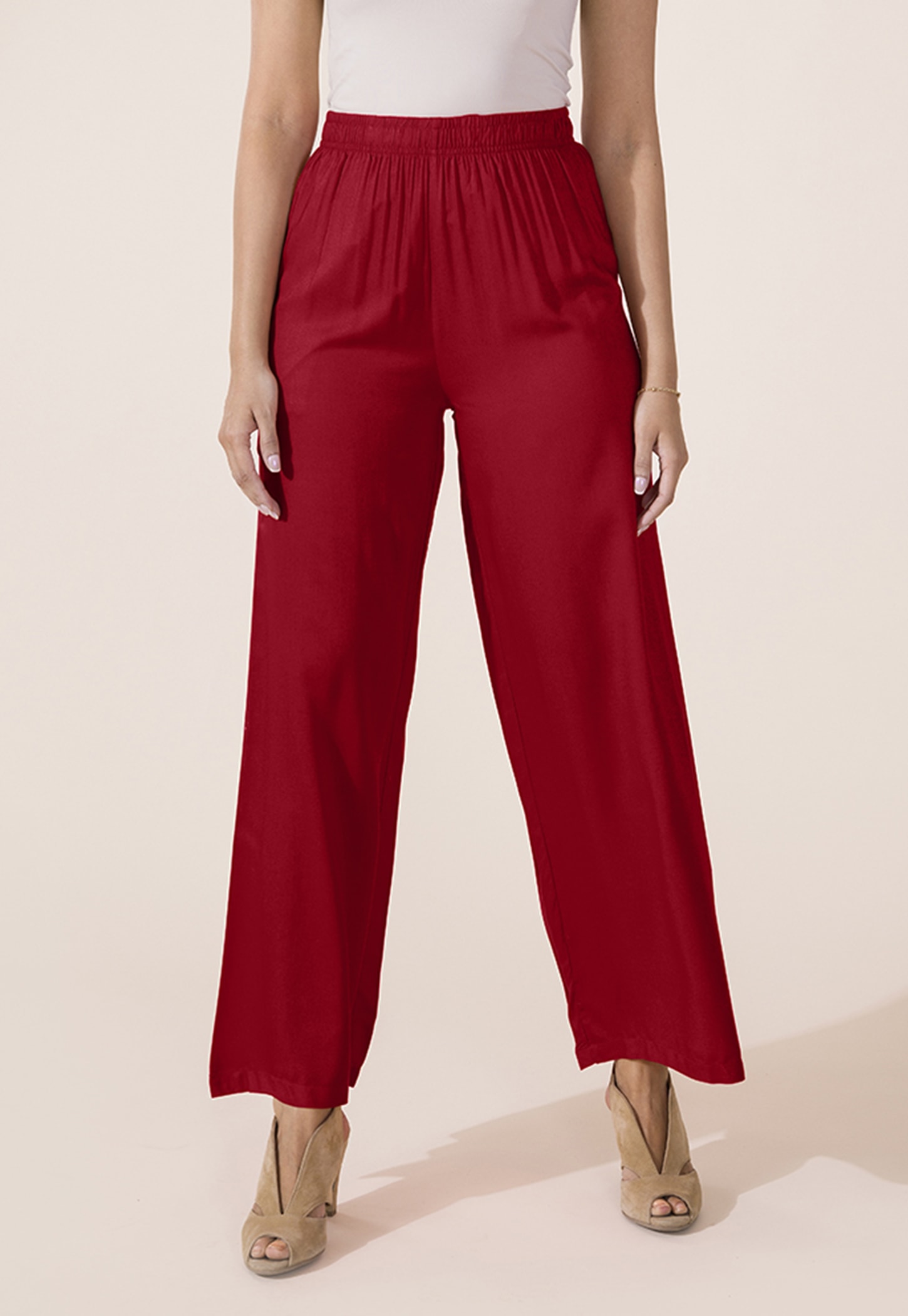GO COLORS Solid Palazzos-picture-50