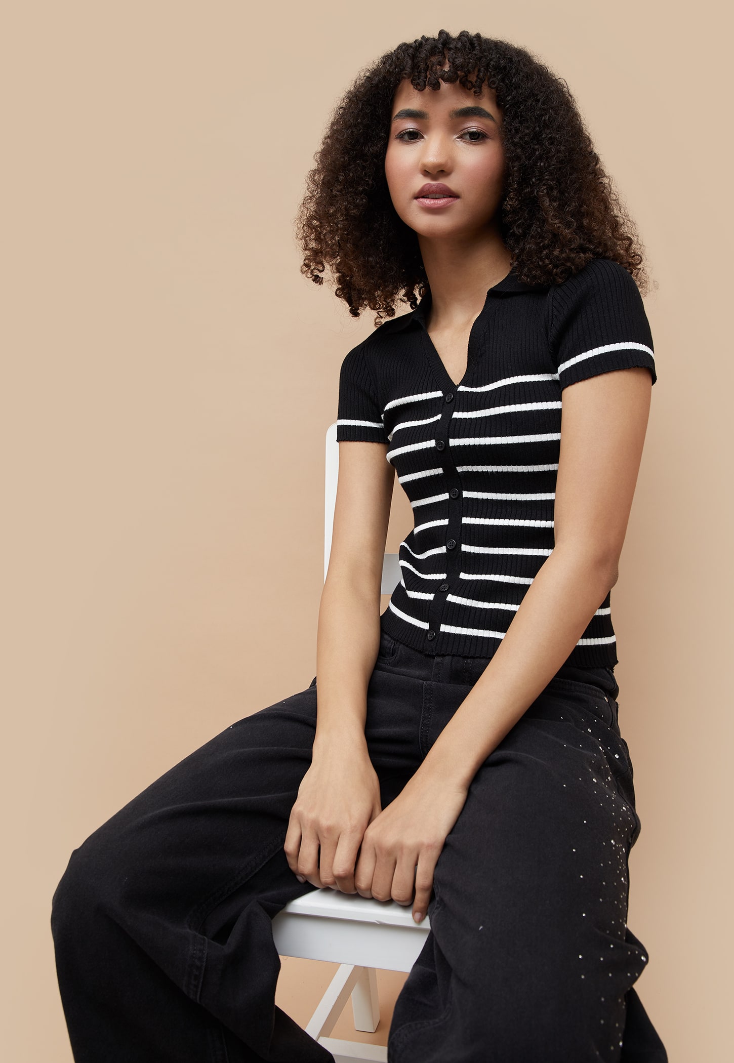 GINGER Striped Knit Top-picture-29