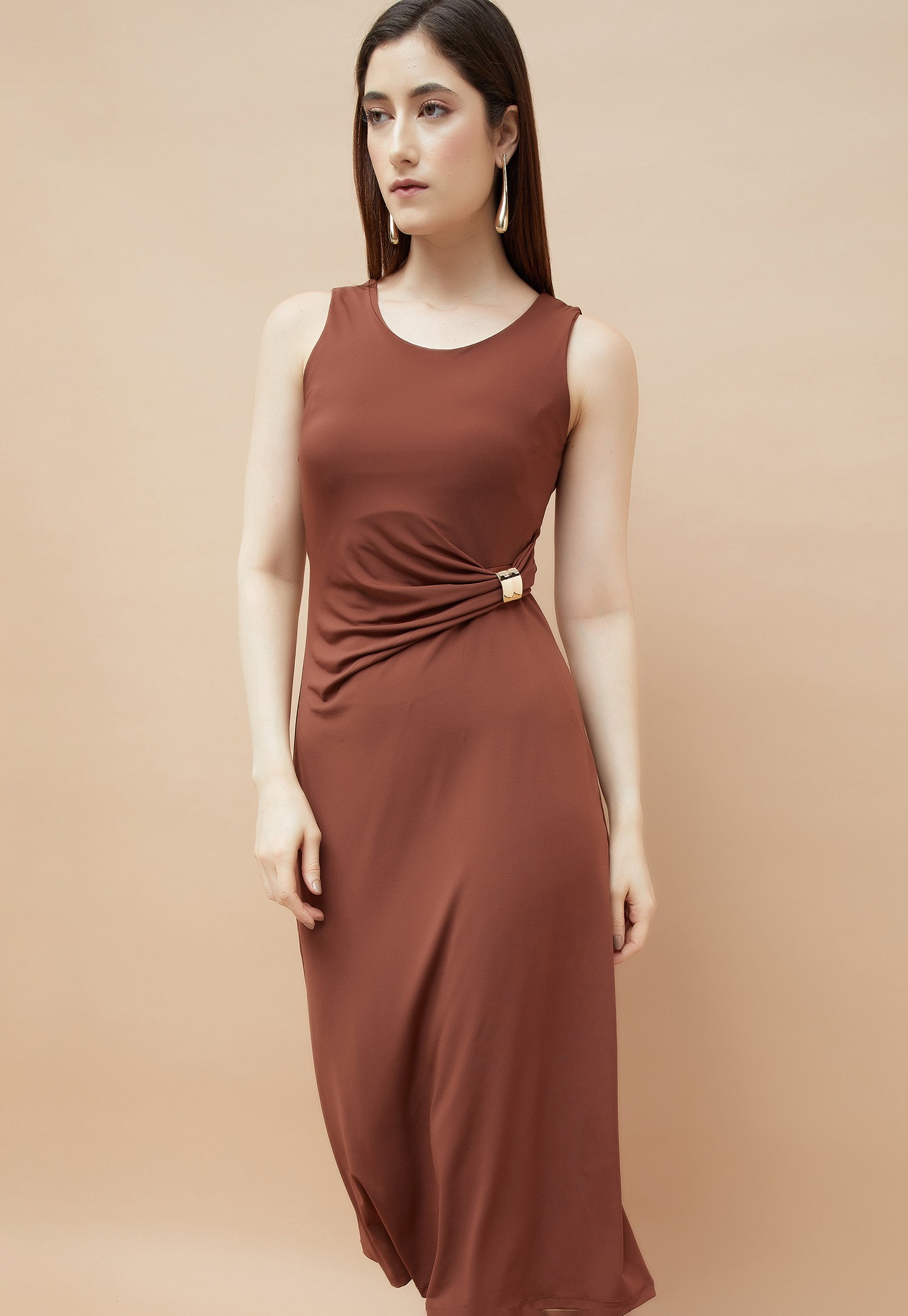 CODE Sheath Dress with Accent Detail-picture-14