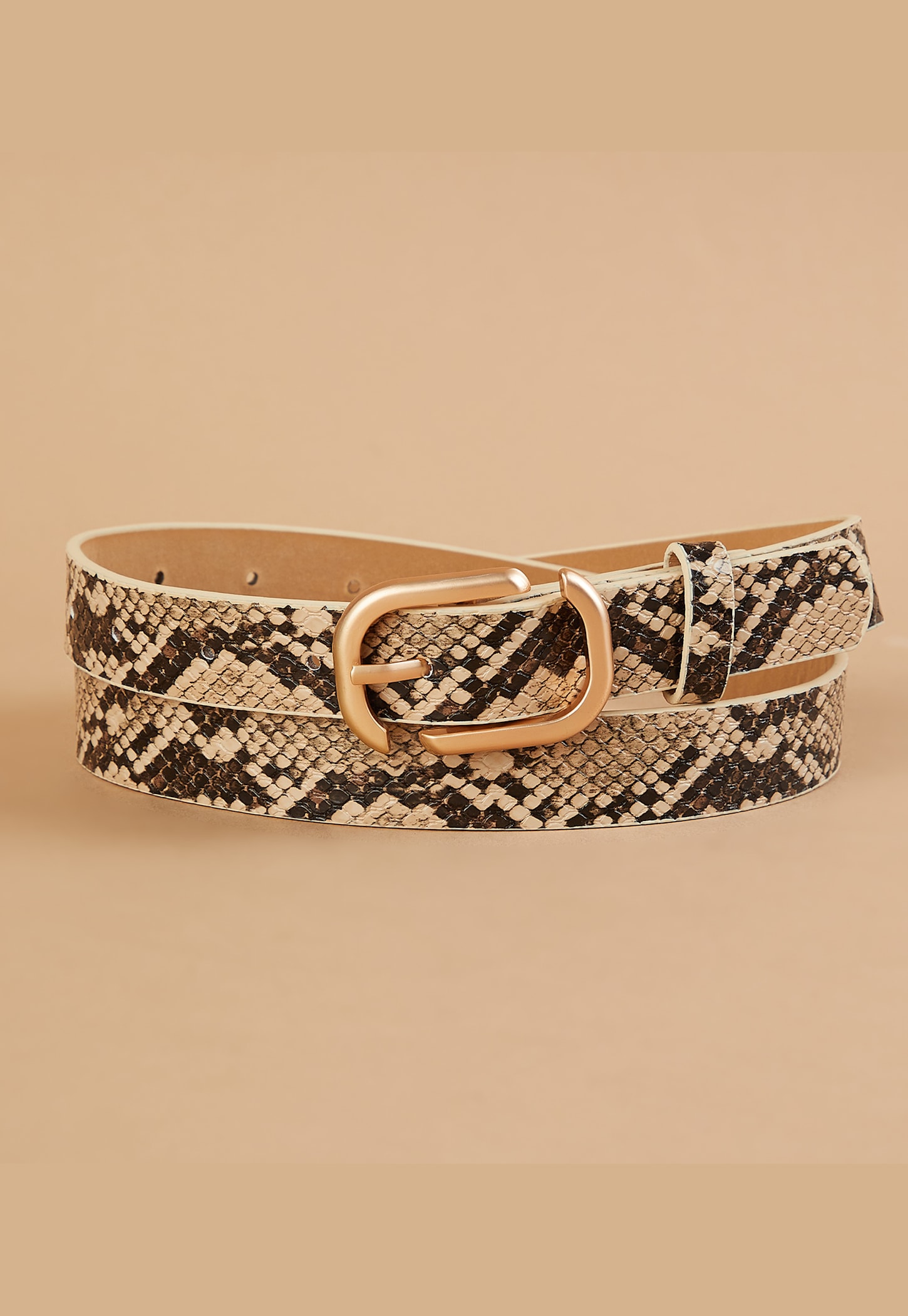 GINGER Textured Buckled Belt