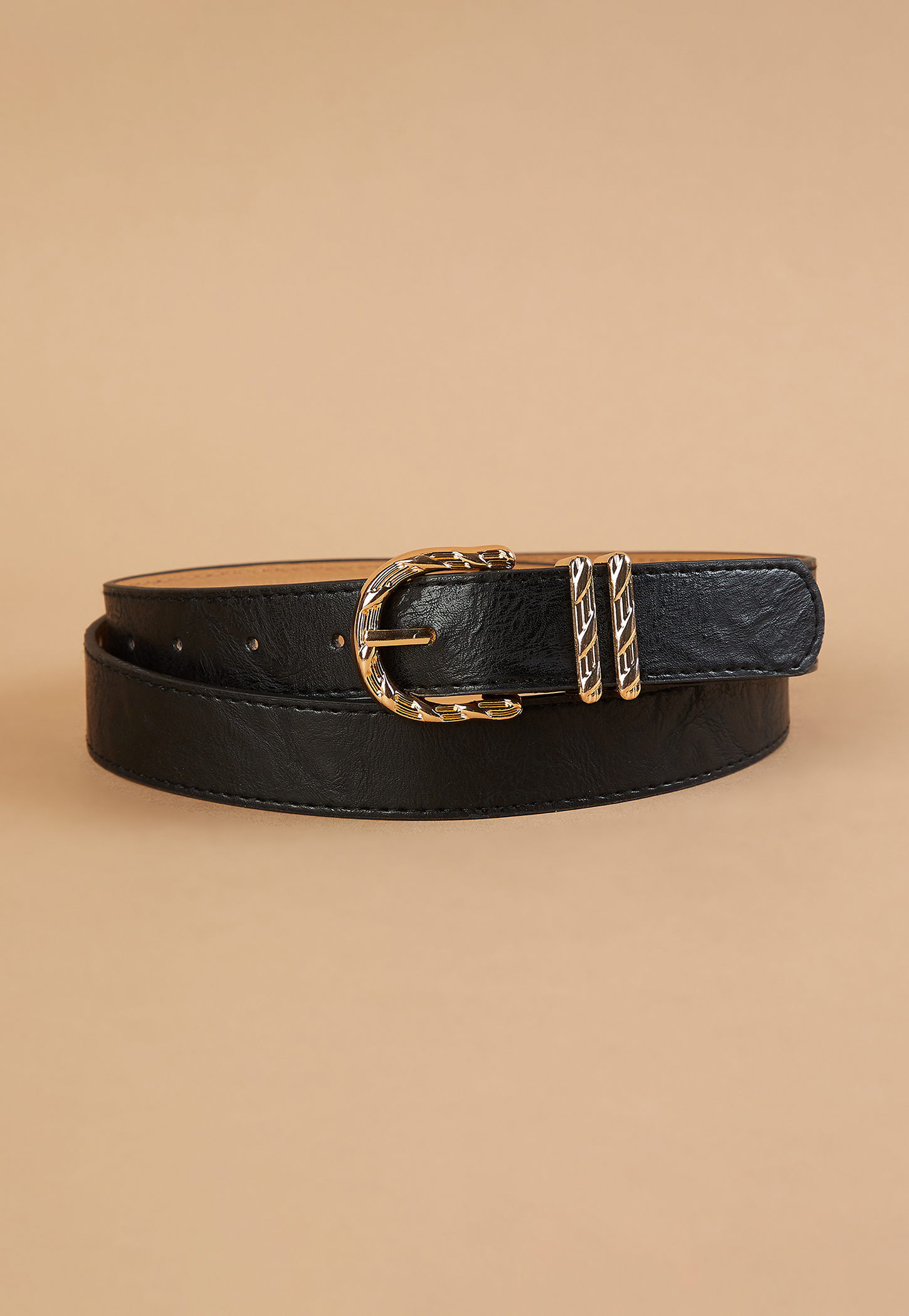 GINGER Textured Tang Buckle Belt