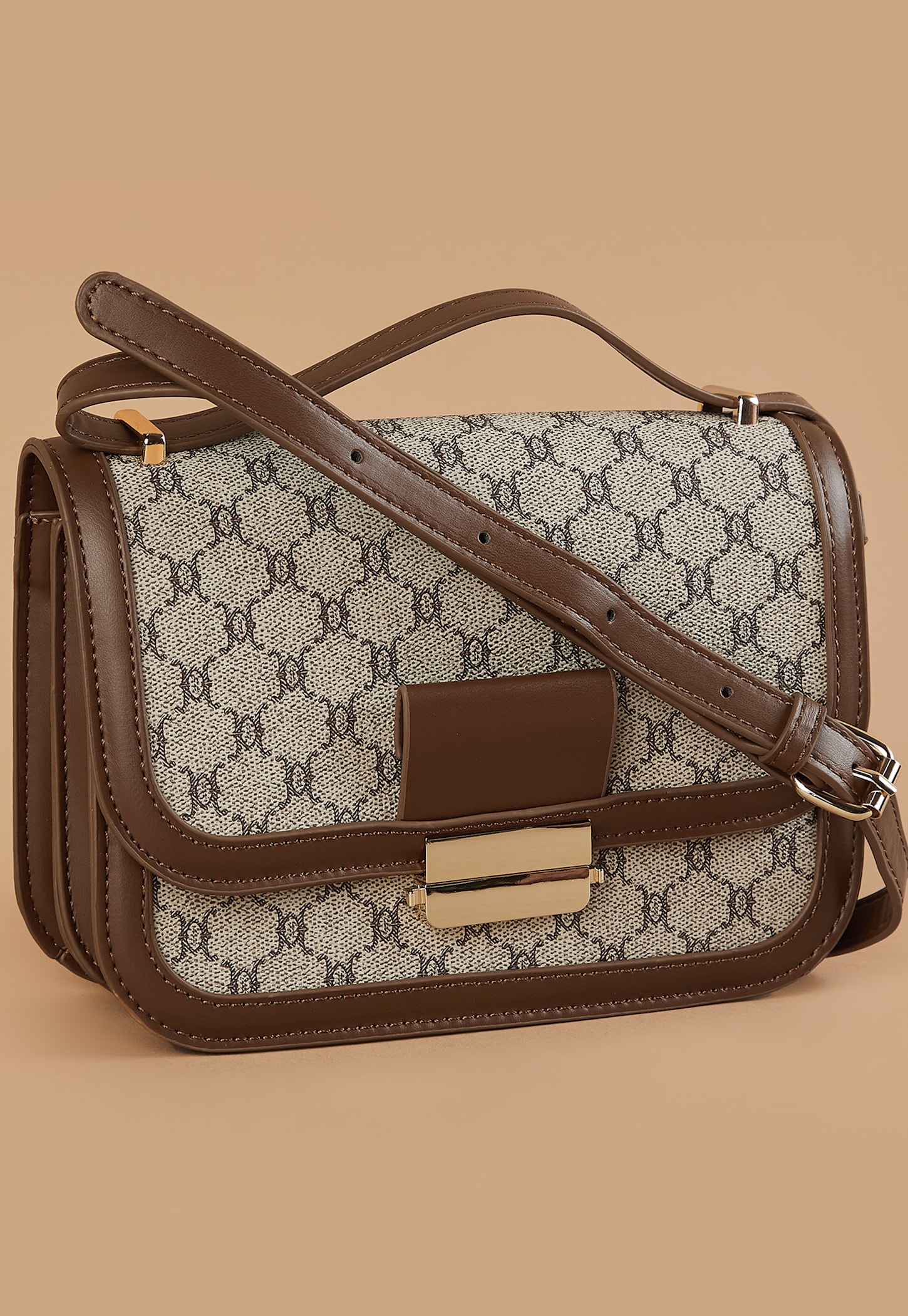 CODE Monogram Print Sling Bag-image-49