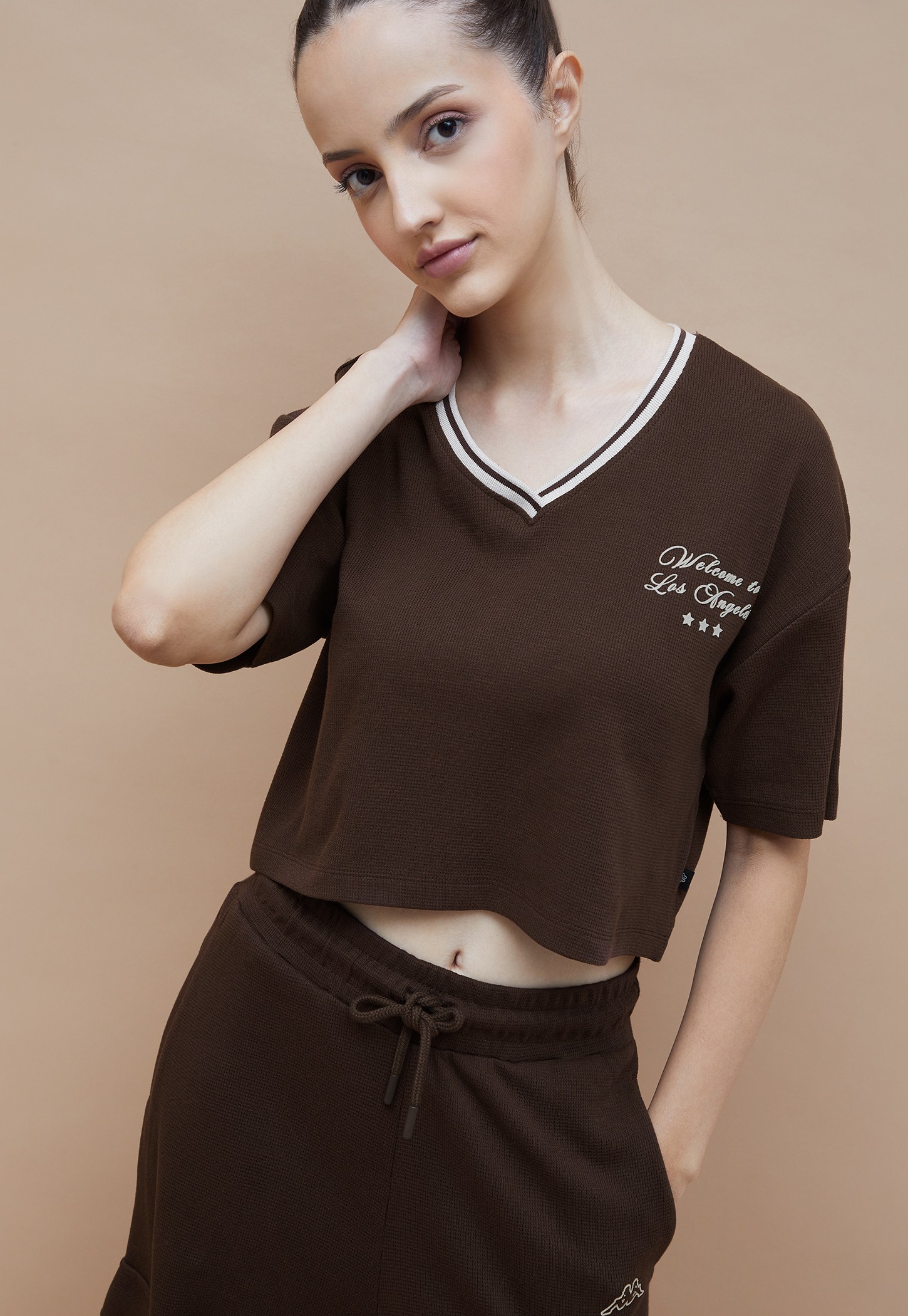KAPPA Typographic Print Crop T-shirt