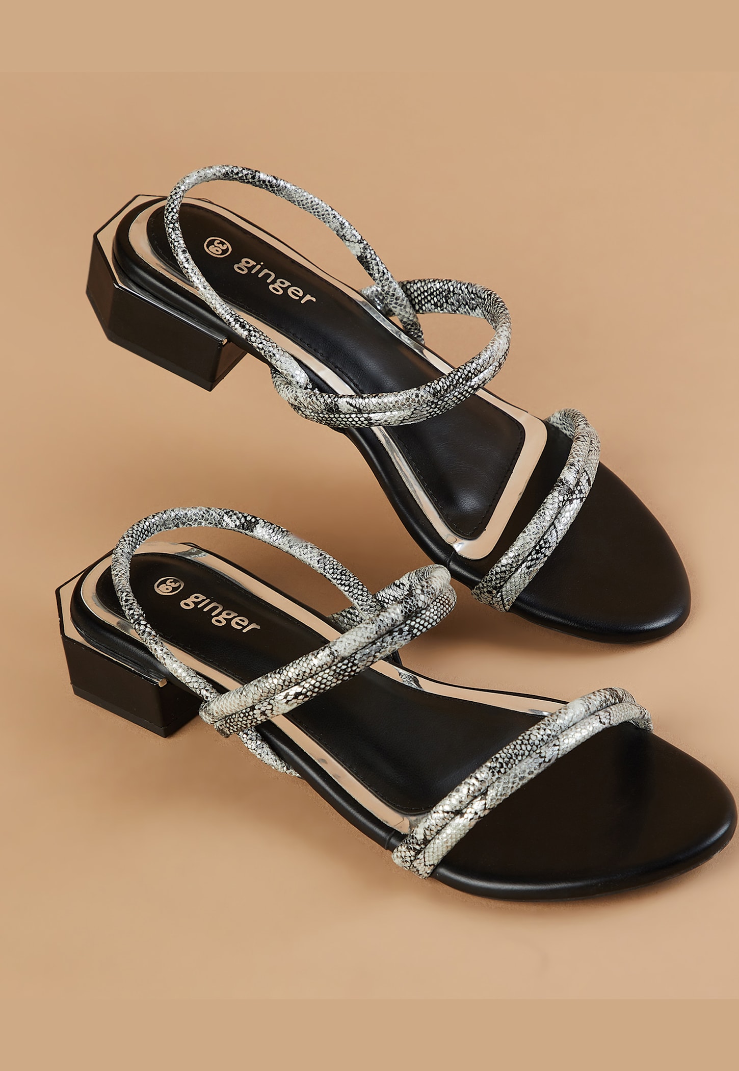 GINGER Embossed Strappy Flats-picture-49
