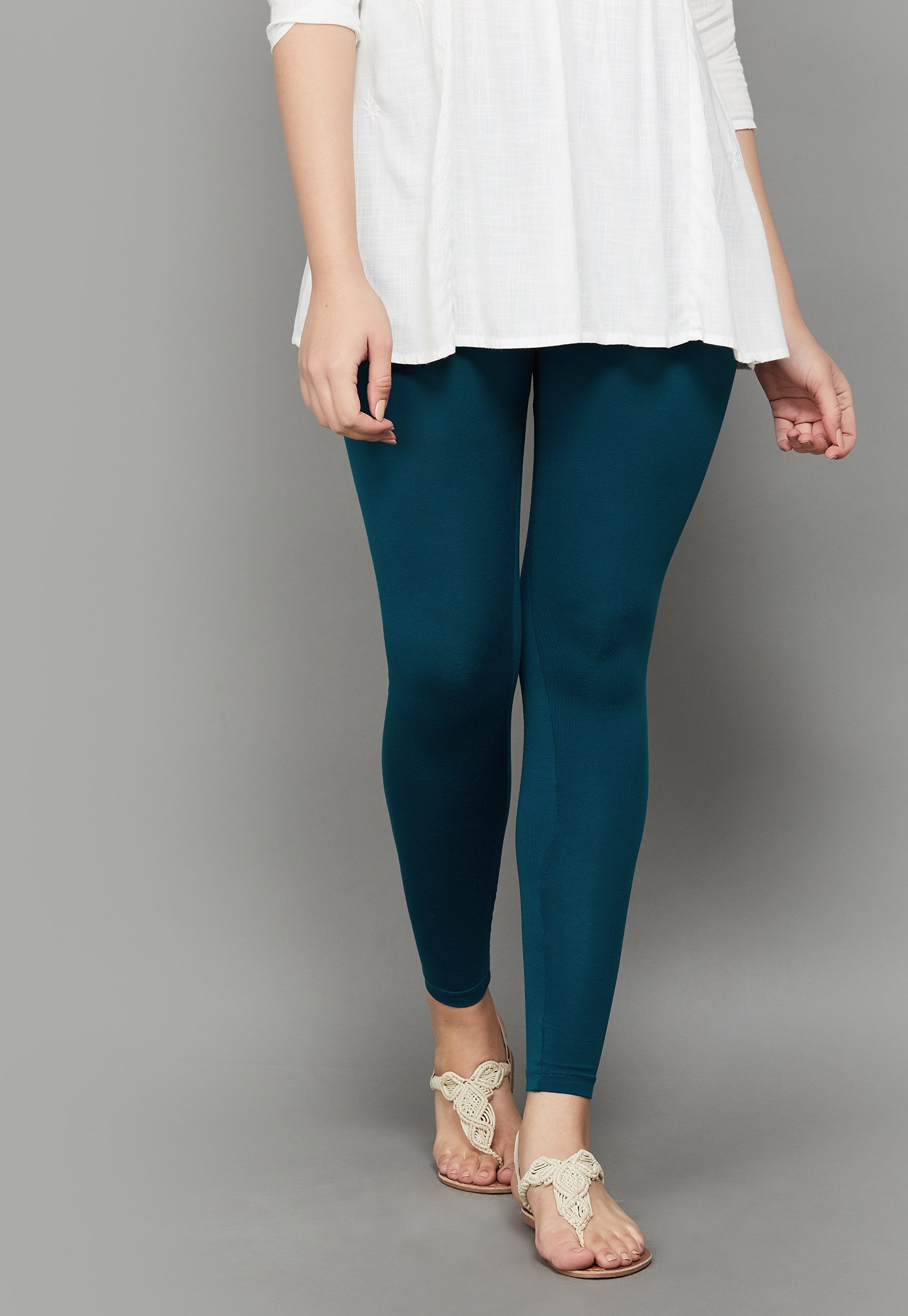 GO COLORS Solid Leggings-picture-13