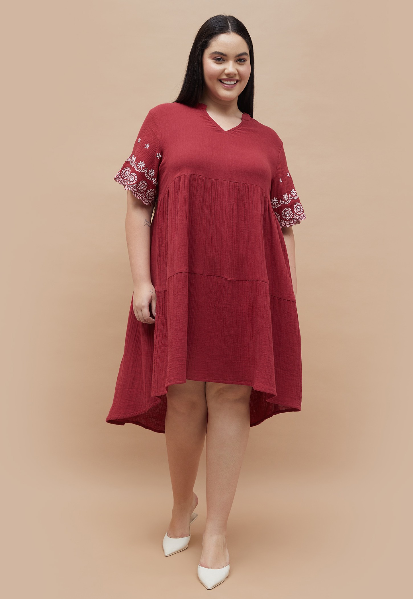 NEXUS Embroidered Asymmetric Dress-image-23