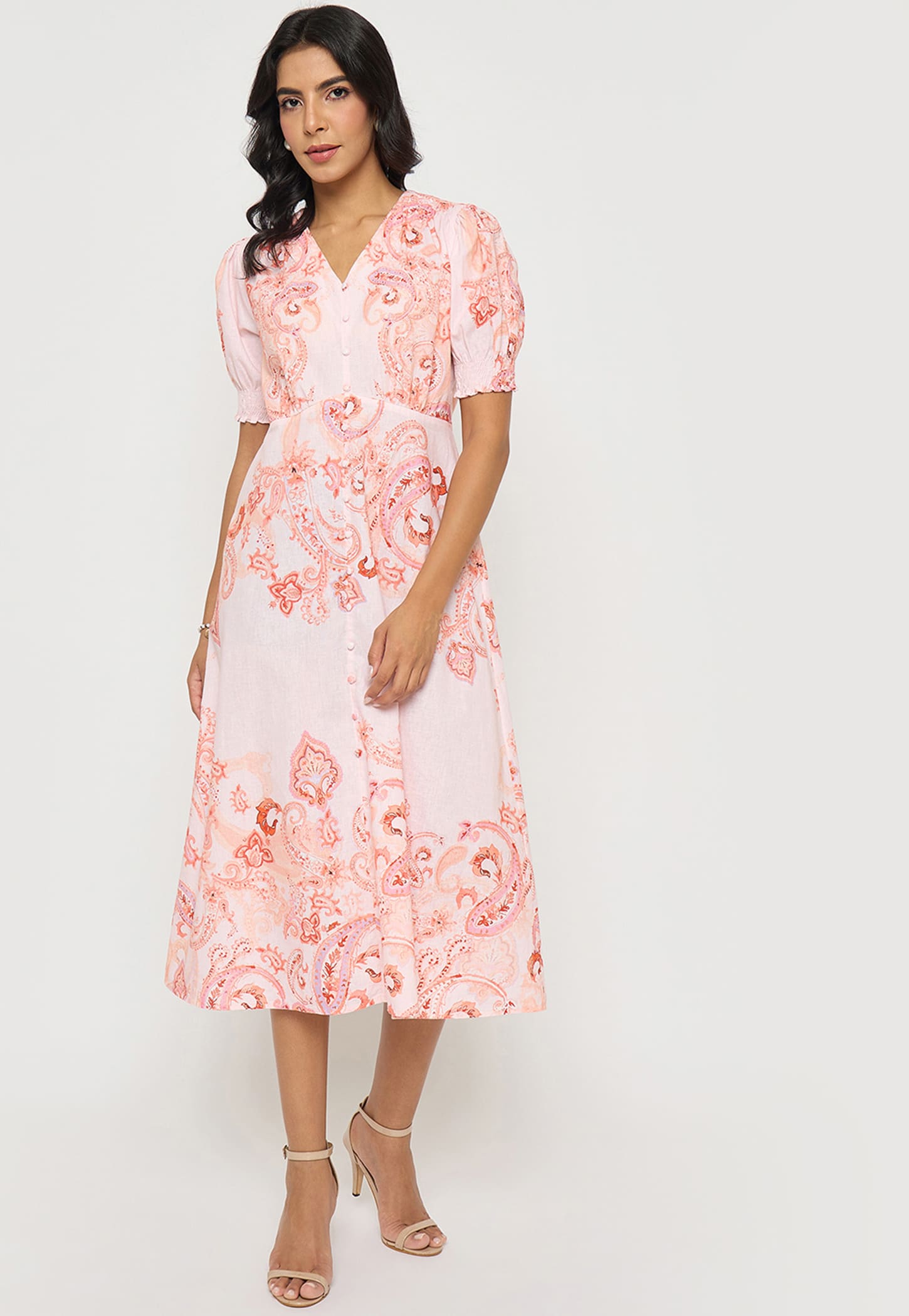 MADAME Paisley Print Midi Dress-image-43