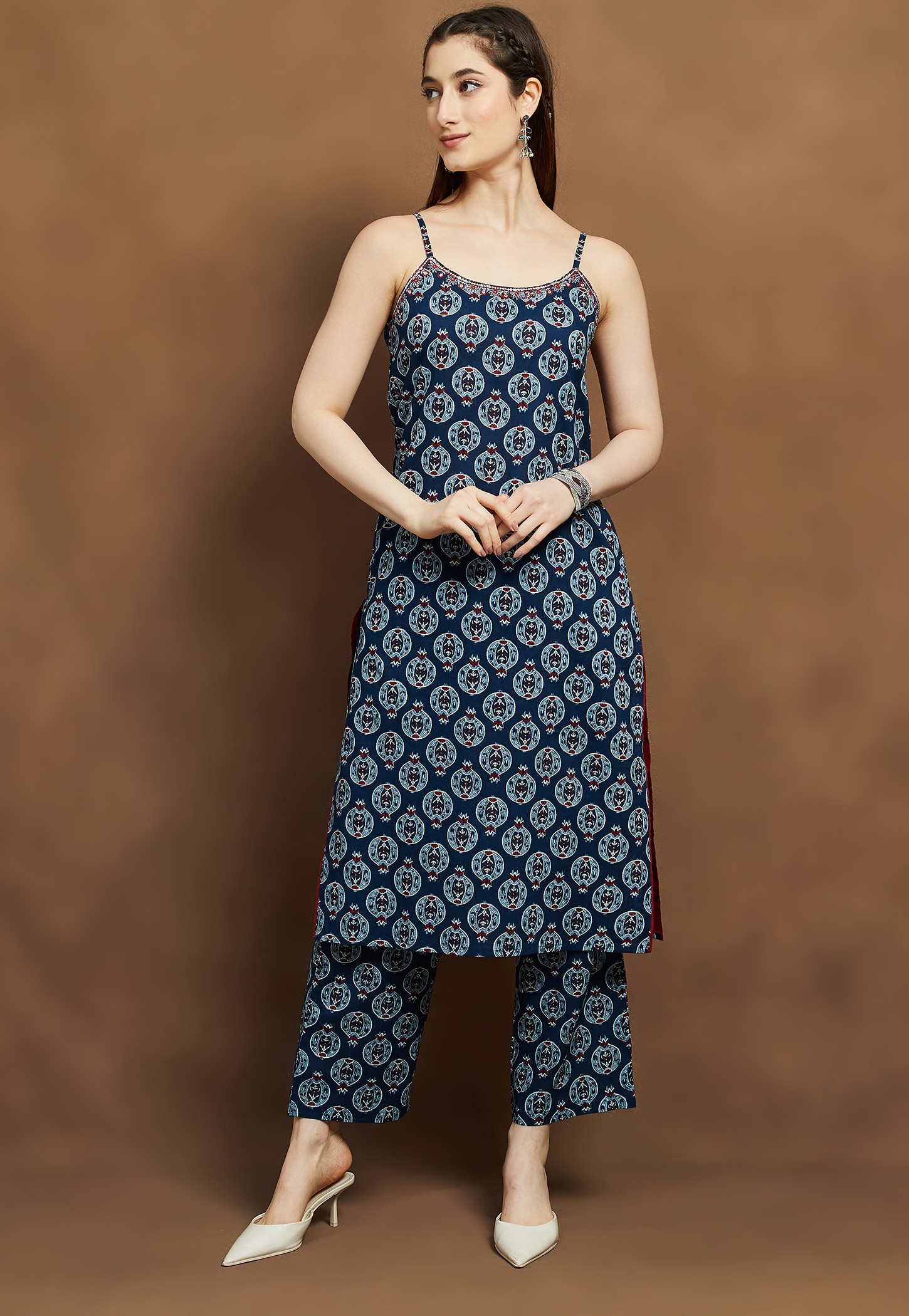 MELANGE Motif Print Straight Kurta Set-picture-42