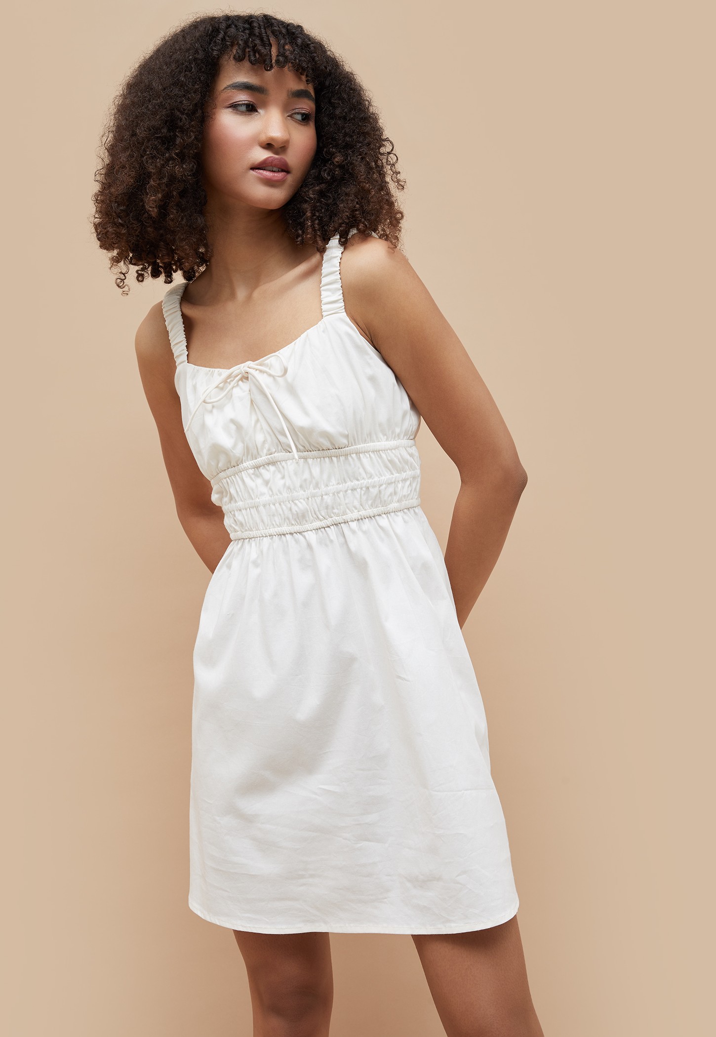 GINGER Gathered Fit & Flare Dress-picture-34