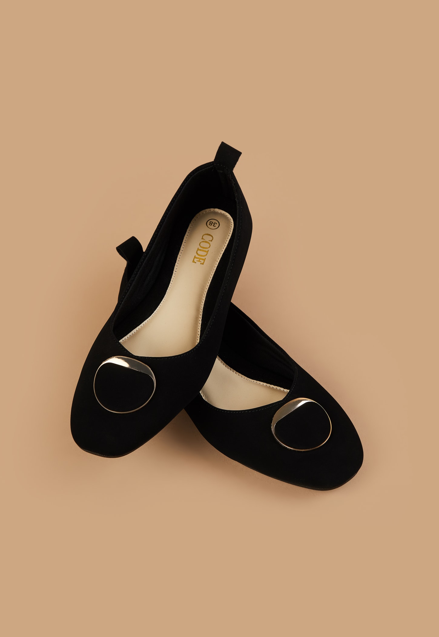 CODE Ballerinas with Metallic Accent-image-3