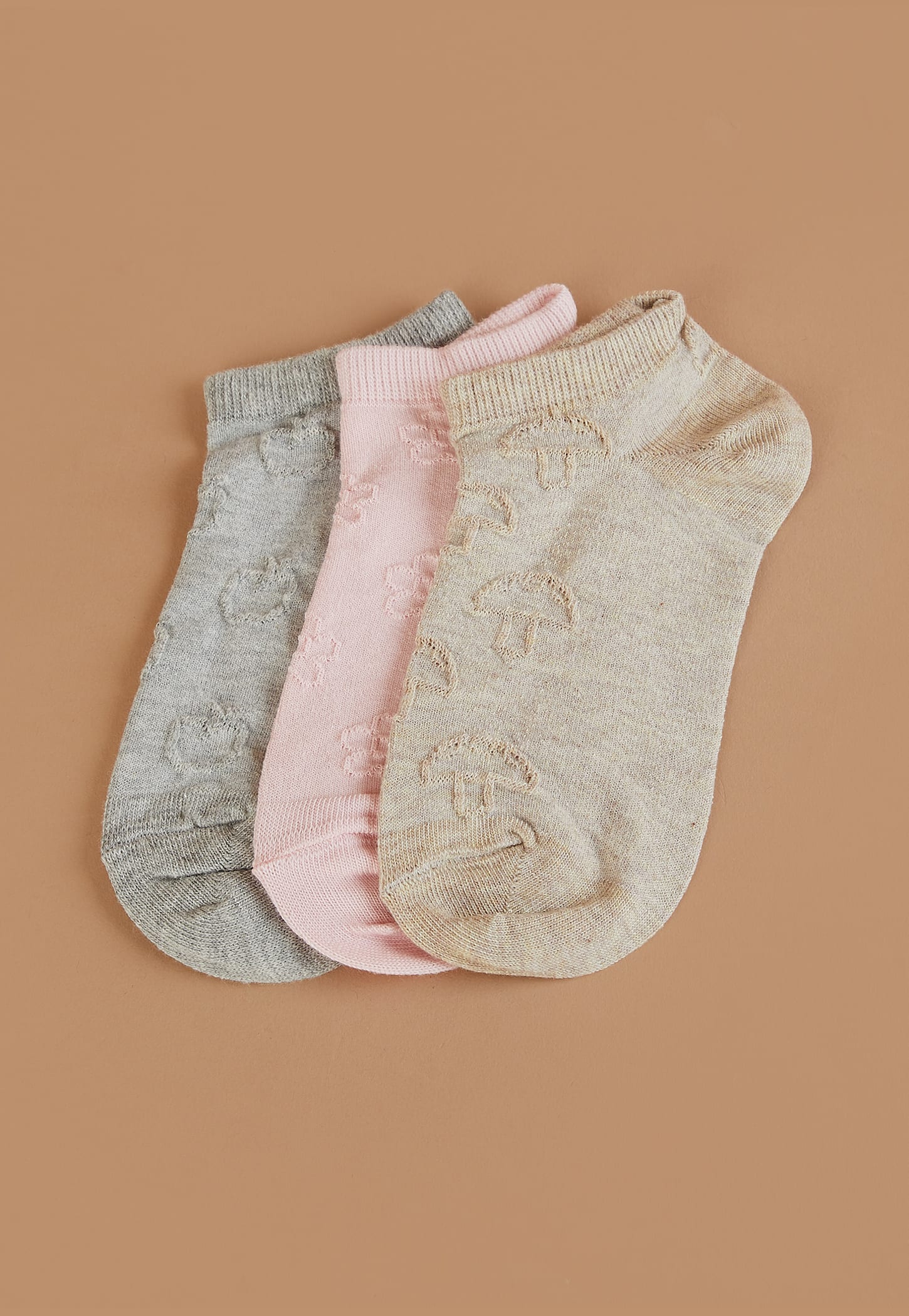 GINGER Assorted Pattern Ankle Length Socks - Pack of 3-picture-19