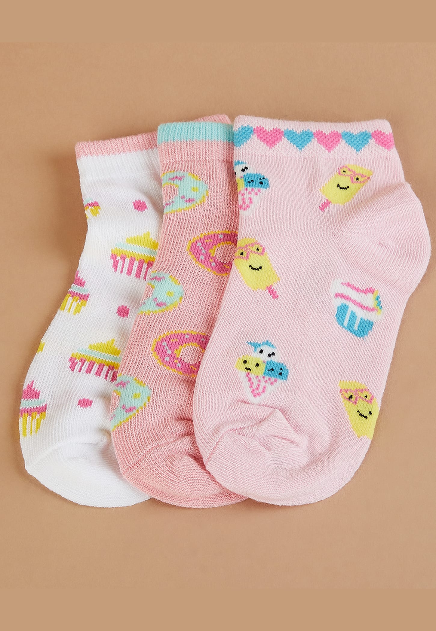 GINGER Assorted Ankle Length Socks - Pack of 3-picture-24