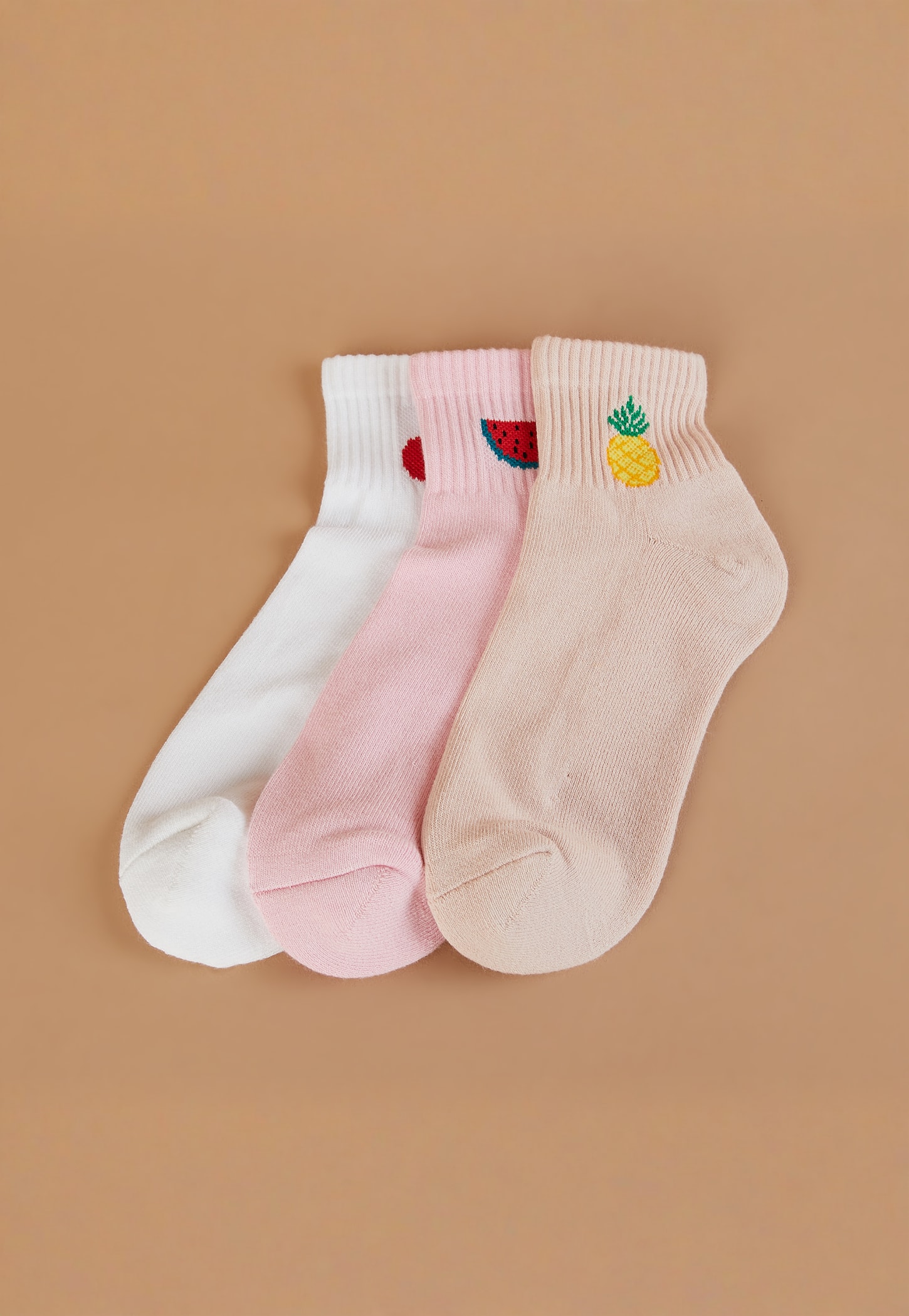 GINGER Assorted Fruit Ankle Length Socks - Pack of 3-picture-27