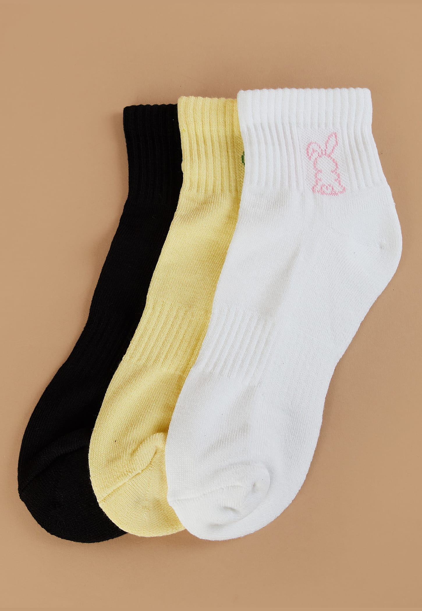 GINGER Bunny Knit Assorted Ankle Length Socks - Pack of 3-picture-28