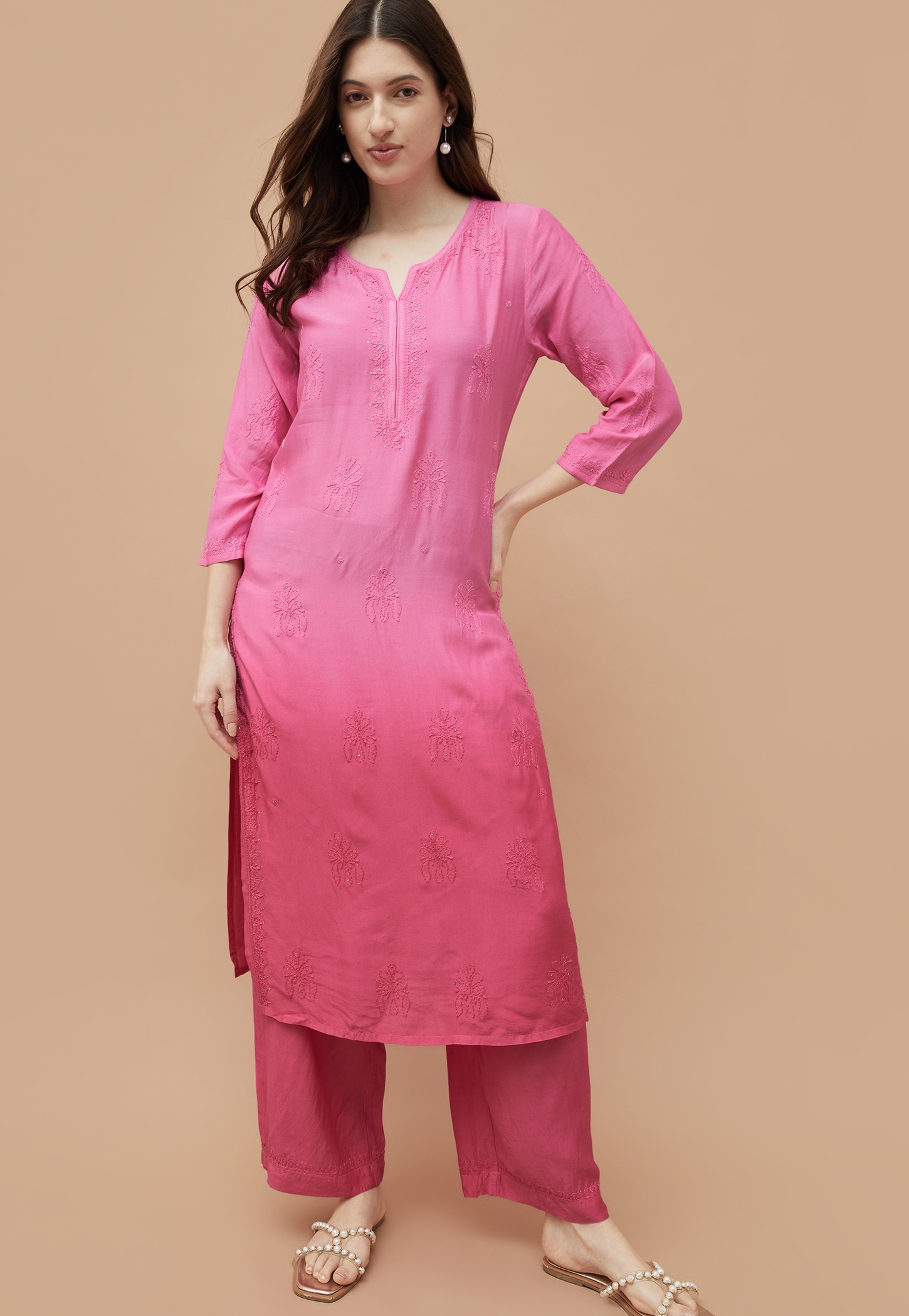 MELANGE Embroidered Kurta Set-picture-11