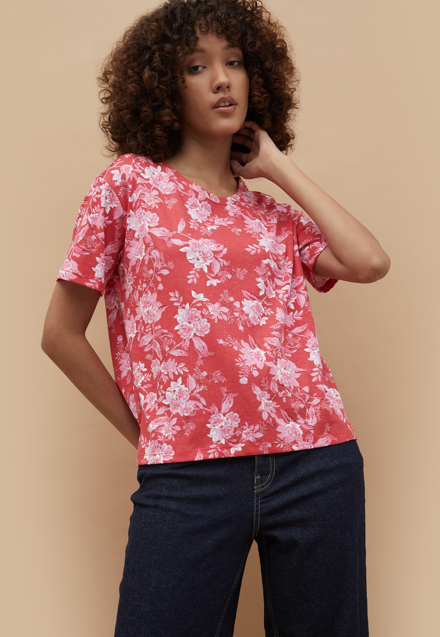 COLOUR ME Floral Print T-shirt-image-24