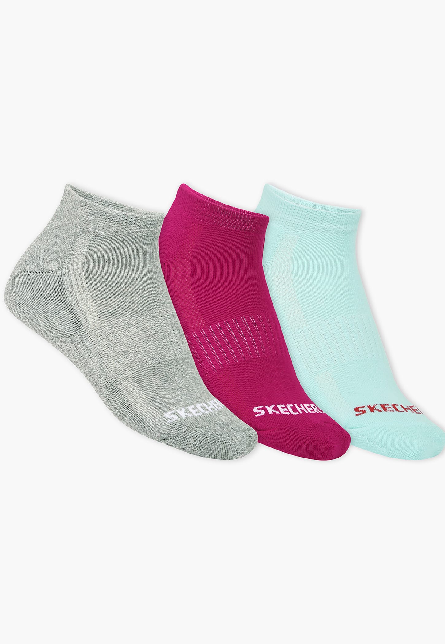 SKECHERS Knitted Ankle-Length Socks - Pack of 3-picture-16