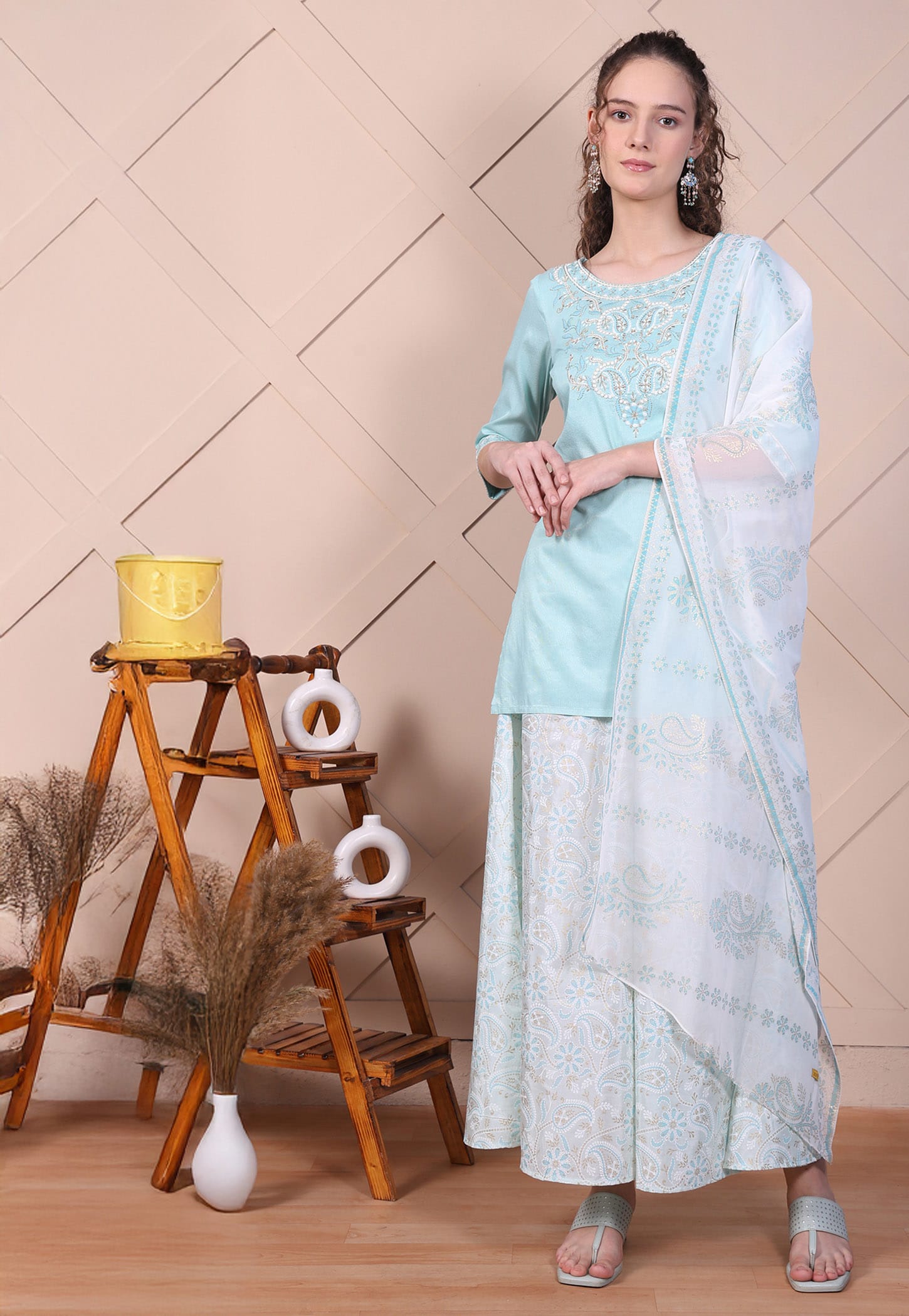 AURELIA Embroidered Palazzo Set-picture-43
