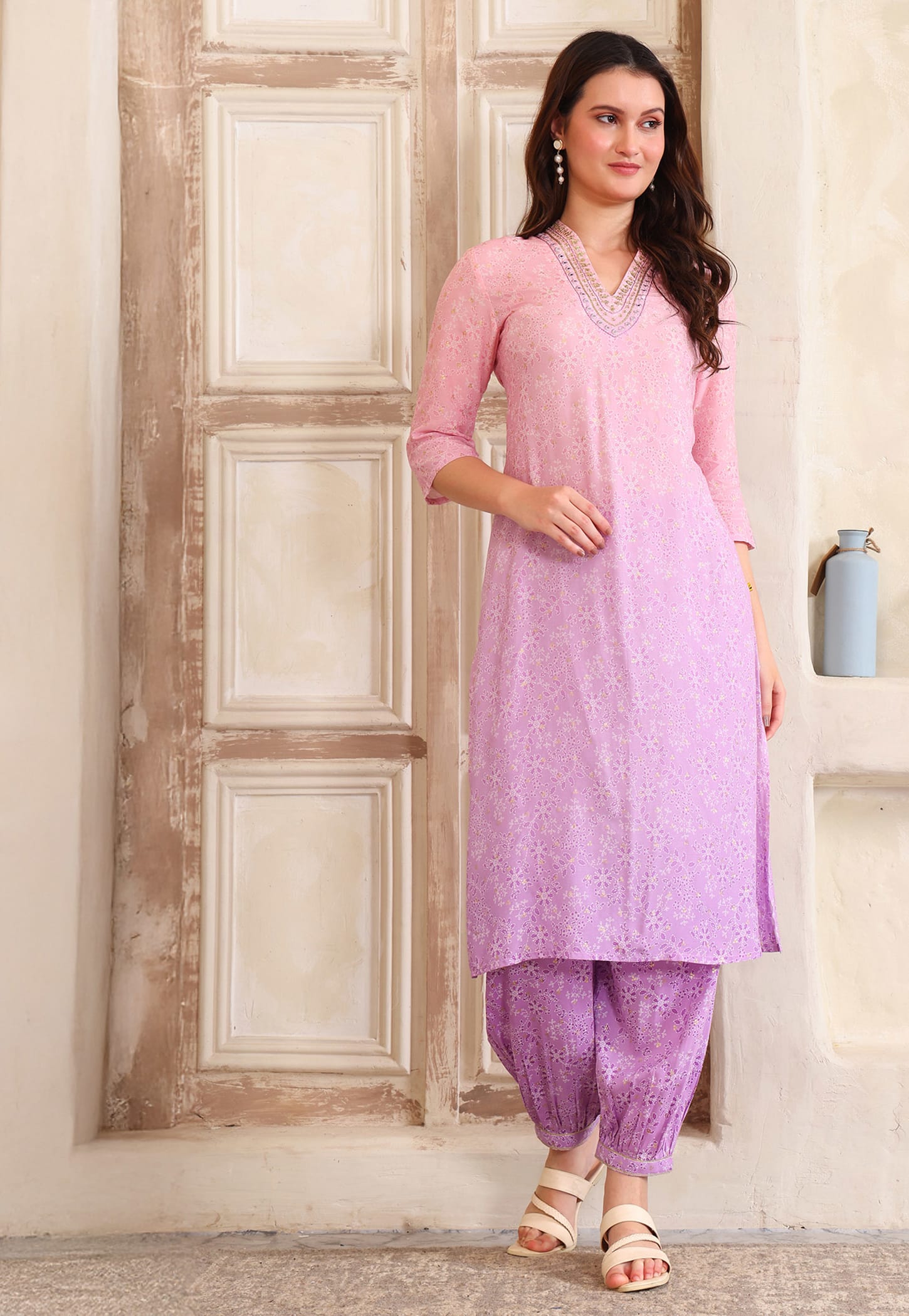 AURELIA Floral Print Kurta Set-picture-11