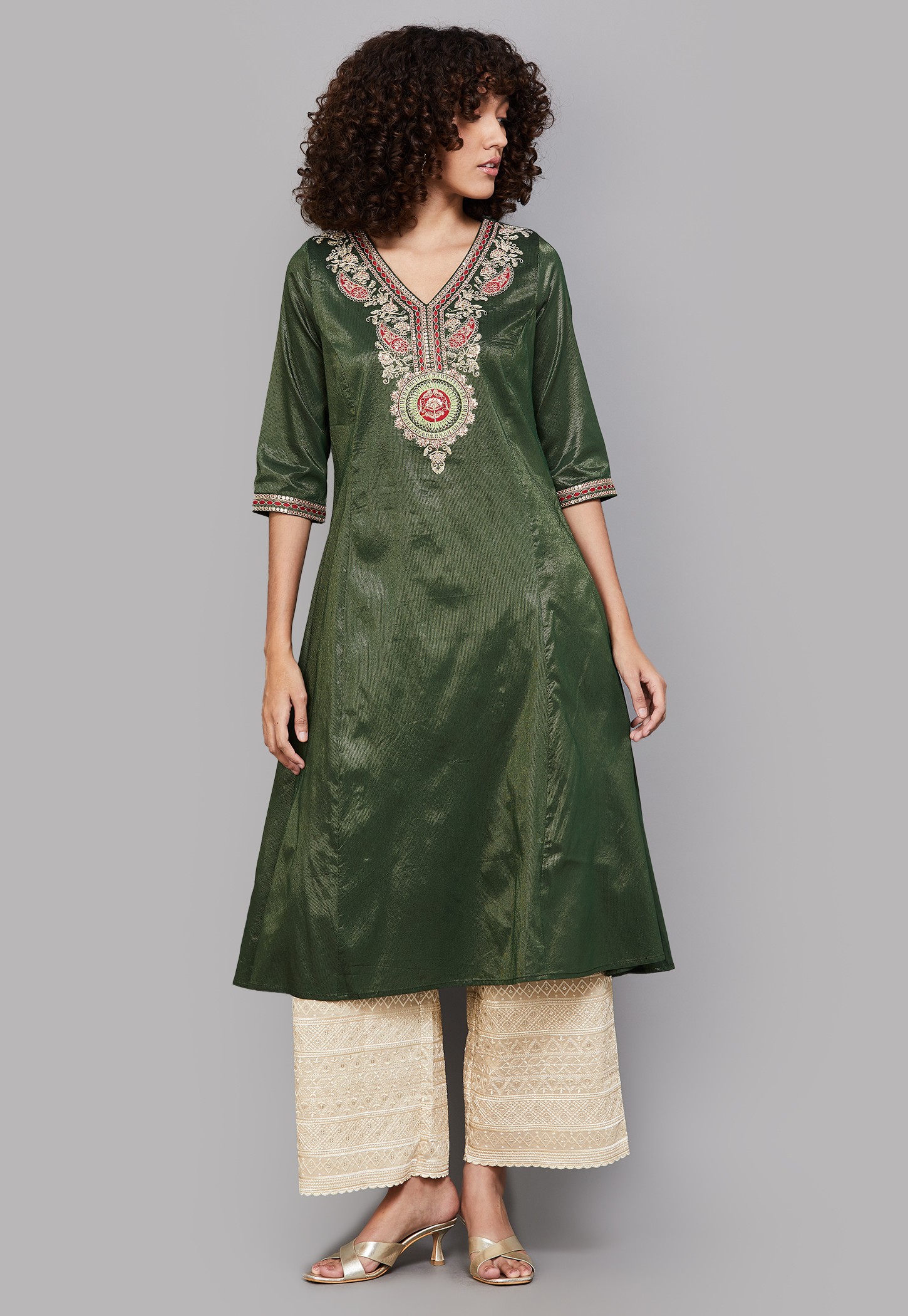 AURELIA Embroidered A-line Kurta-picture-56