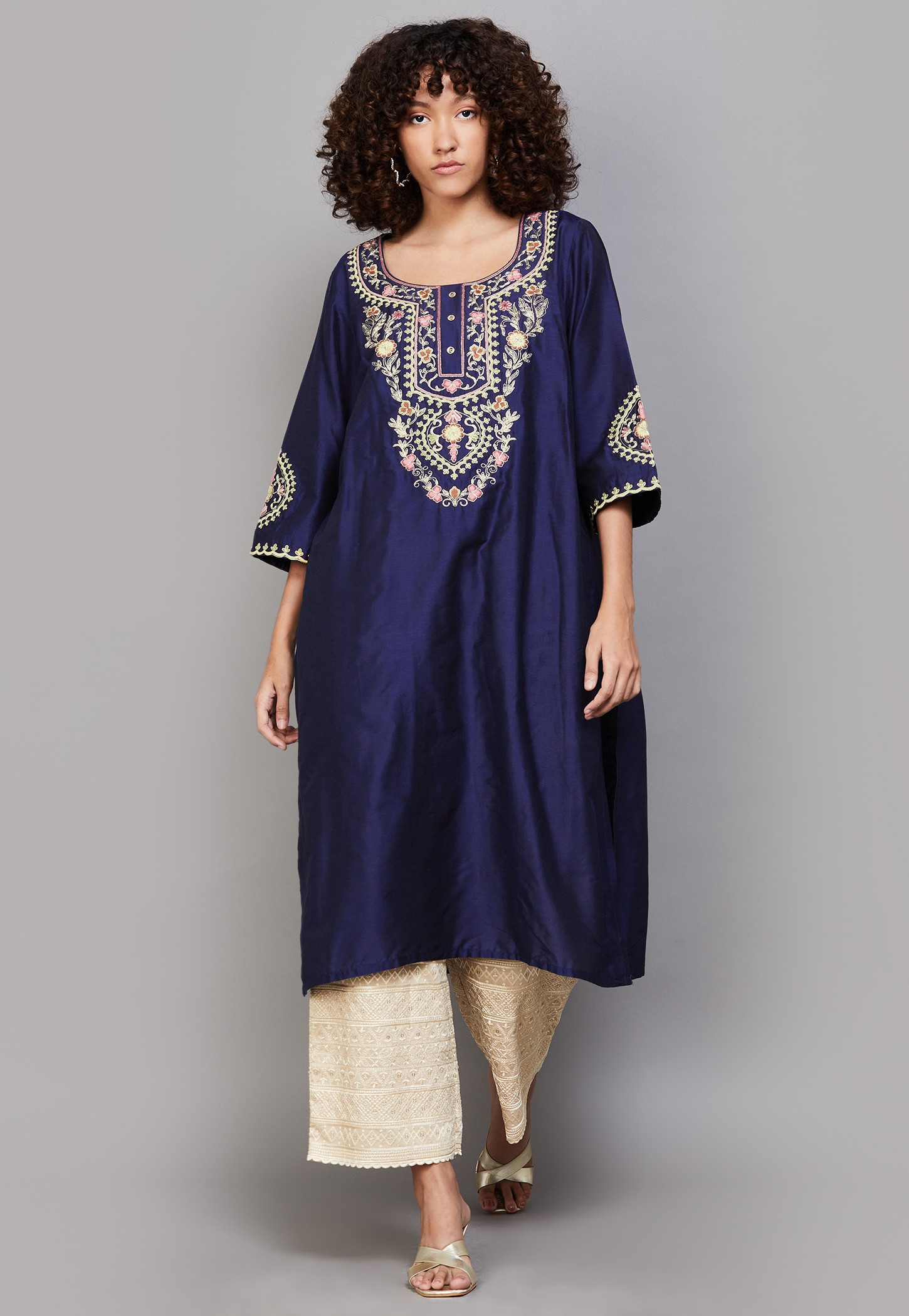 AURELIA Embroidered Straight Kurta-image-32
