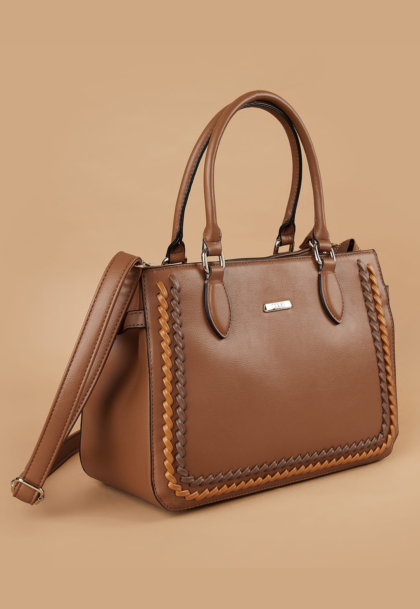 CODE Woven Detail Handheld Bag-picture-49