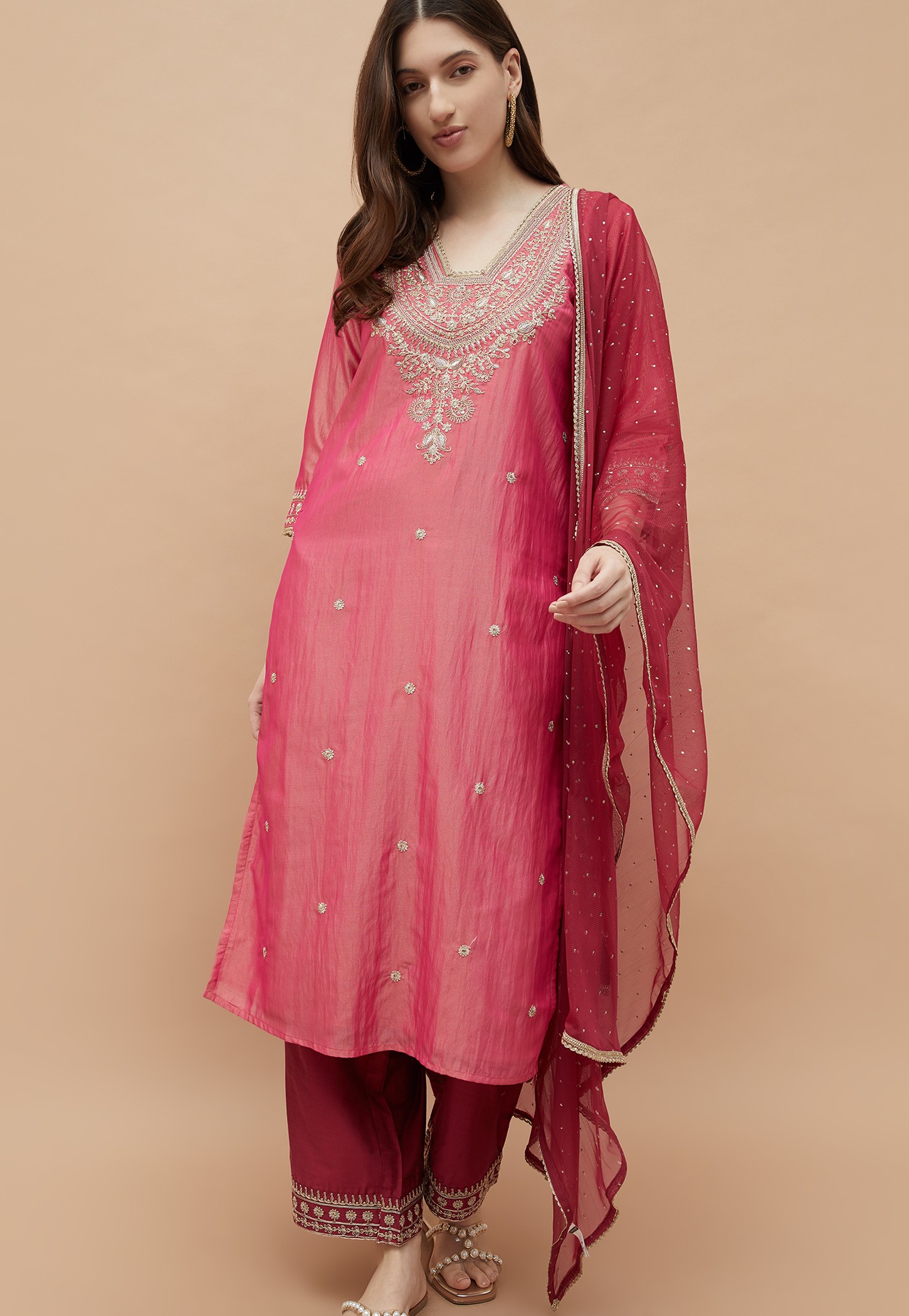 MELANGE Embroidered Kurta Set-picture-23