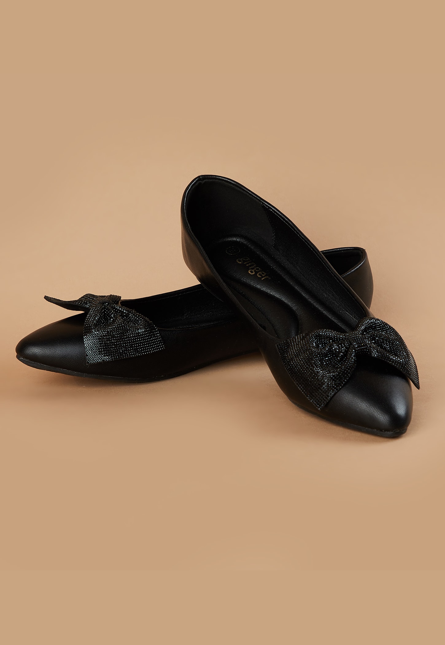 GINGER Embellished Bow Ballerinas-picture-52