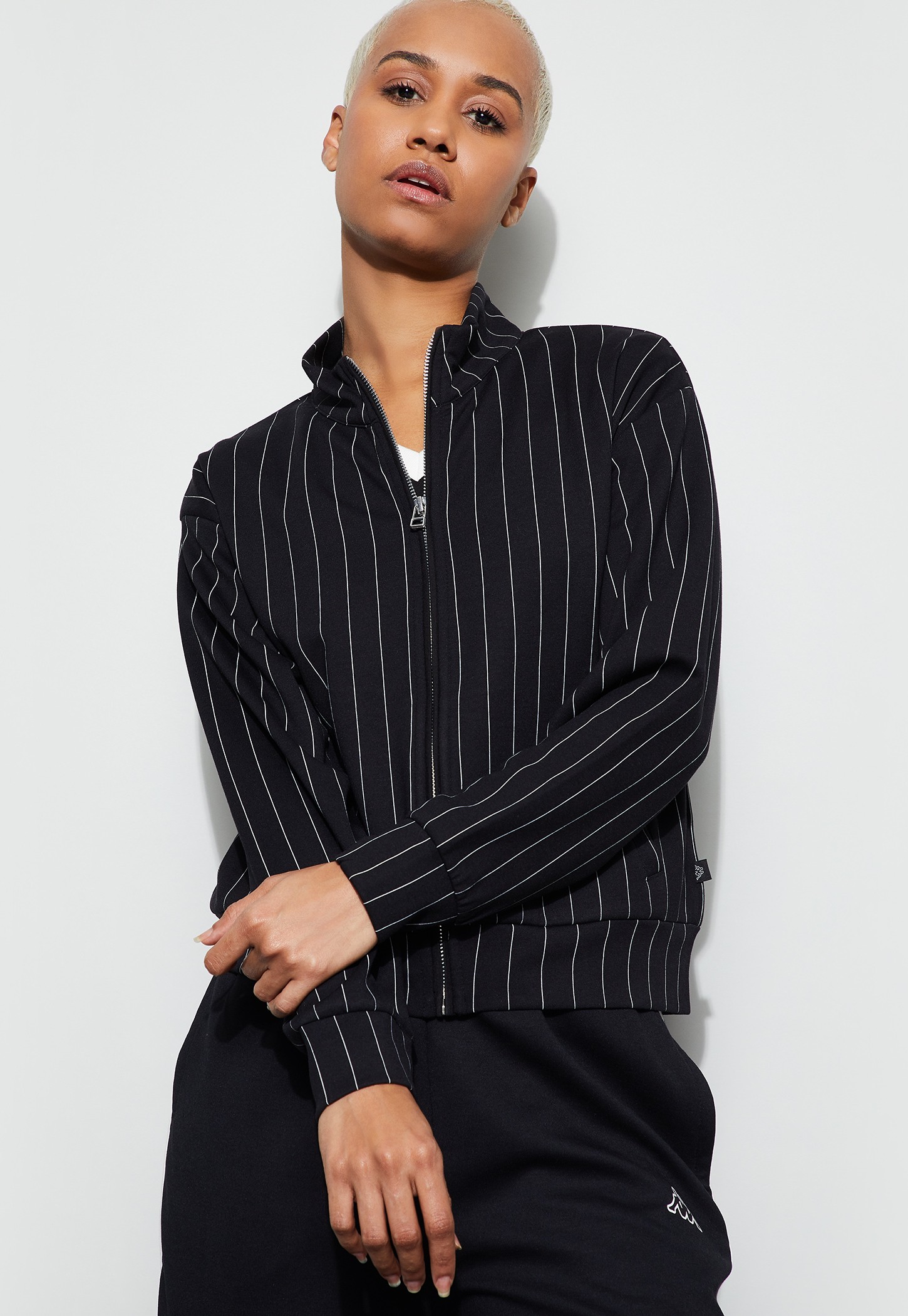 KAPPA Striped Mock Collar Jacket