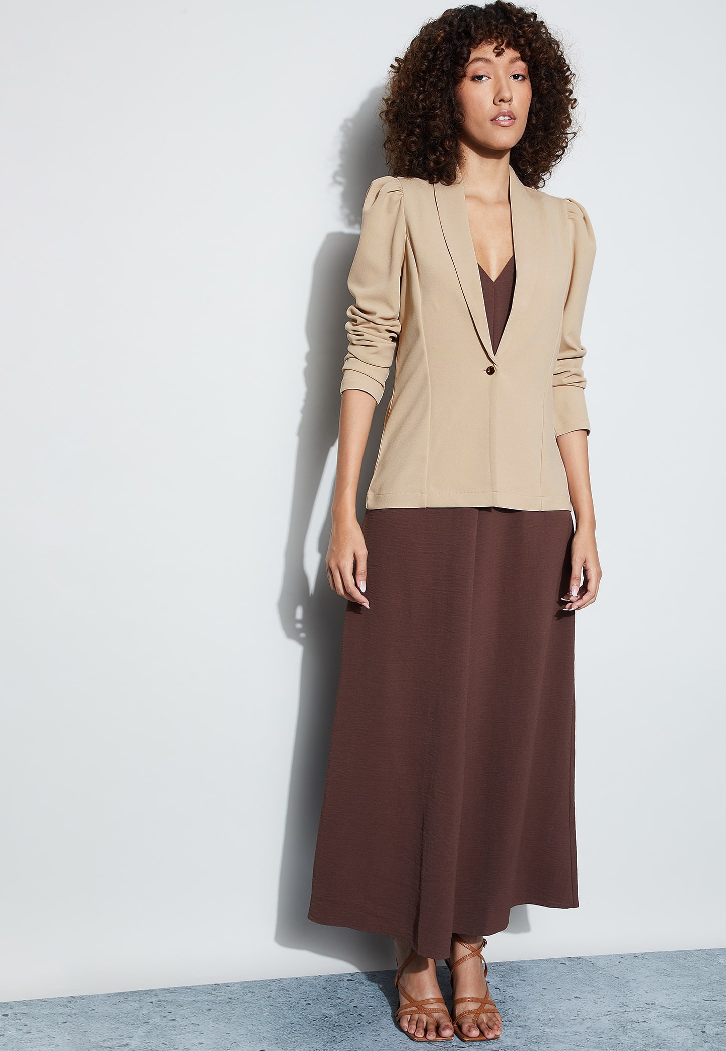 CODE Solid Single-Breasted Blazer-picture-38