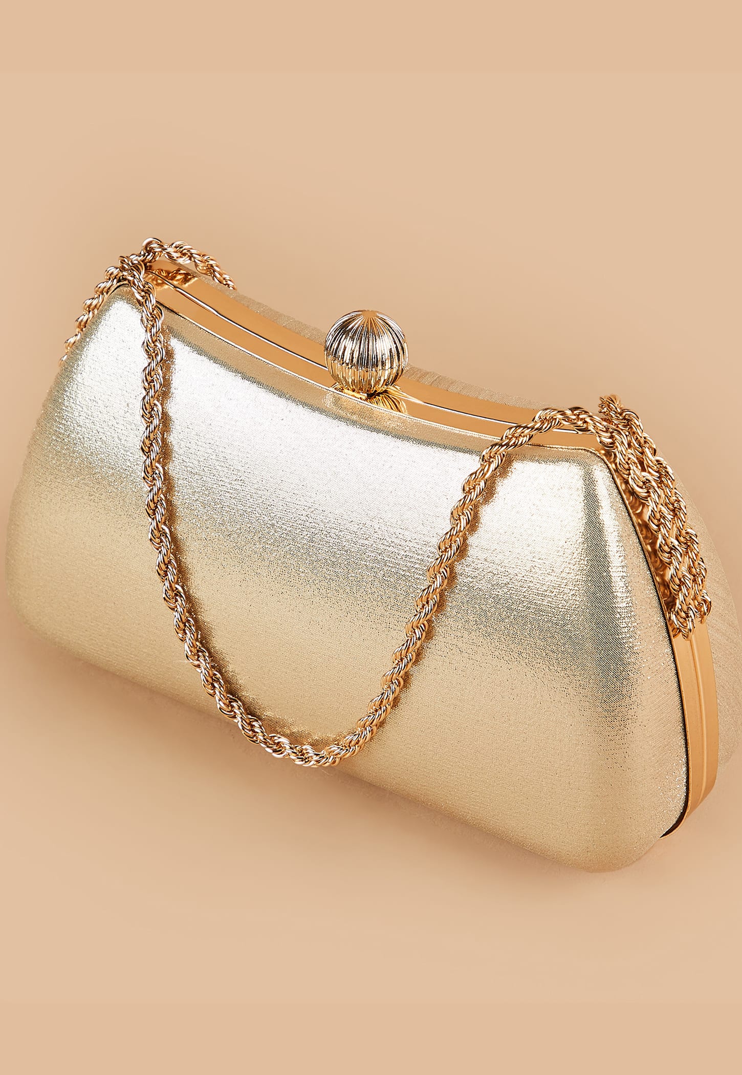 CODE Shimmery Clutch with Chain Strap-picture-50