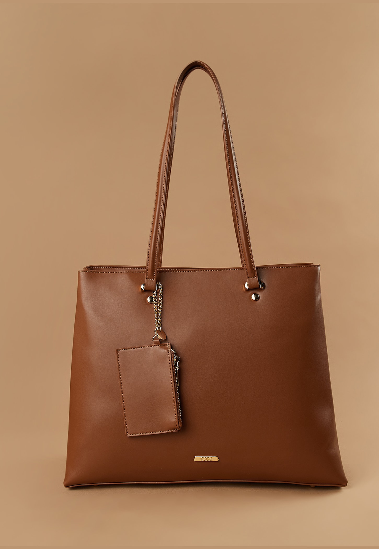 CODE Solid Shoulder Bag with Pouch