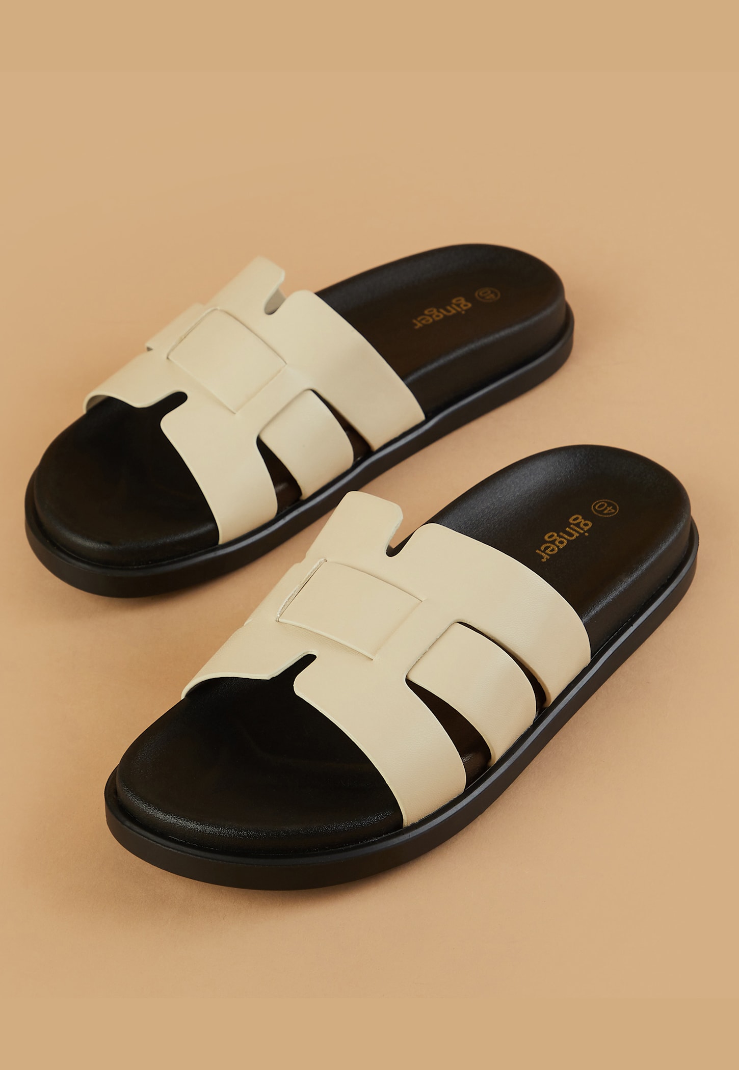 GINGER Solid Open Toe Flats-picture-45