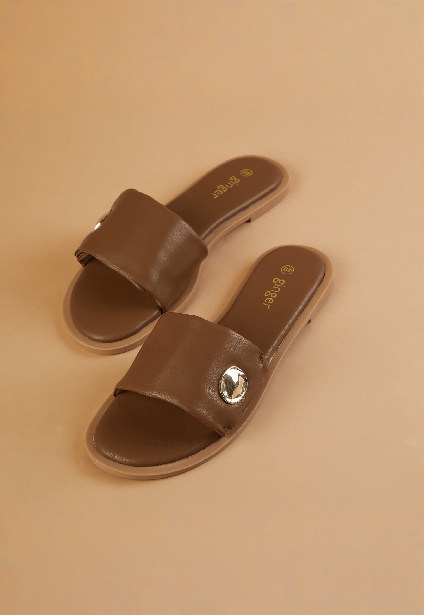 GINGER Textured Open Toe Flats-picture-43