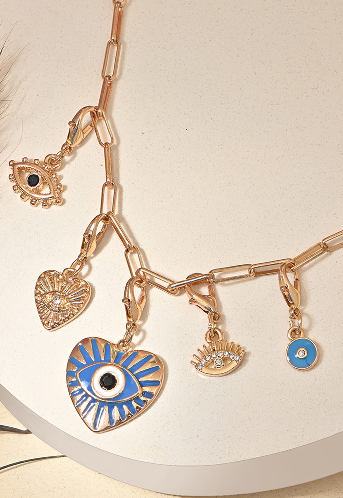TONIQ Evil Eye Charm Necklace-picture-29