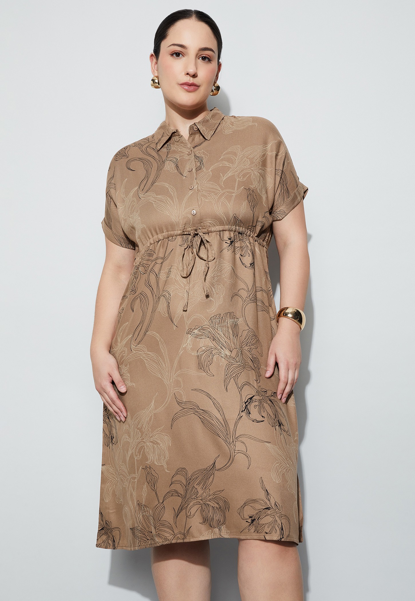 NEXUS Floral Print Shirt Dress-picture-29