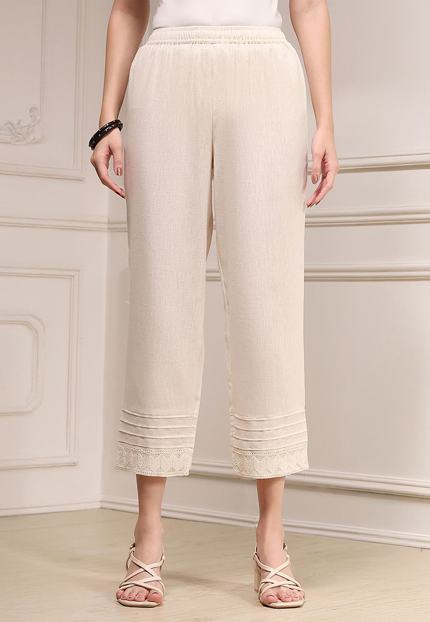 BIBA Embroidered Straight Pants-picture-20