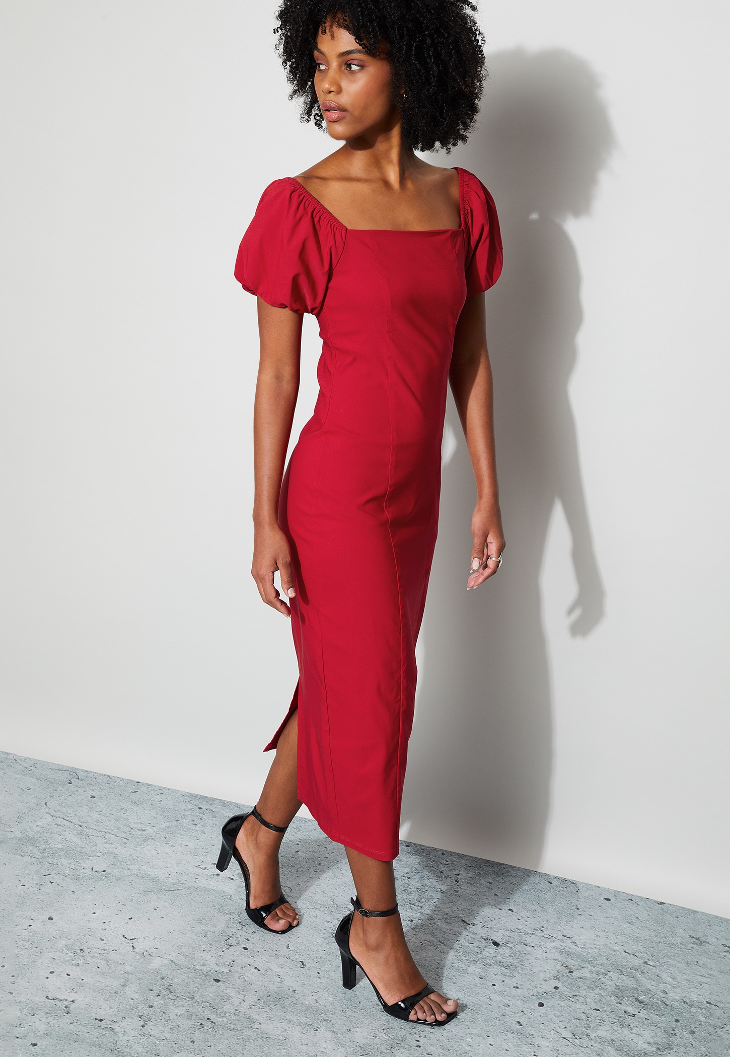 GINGER Solid Bodycon Dress-image-21