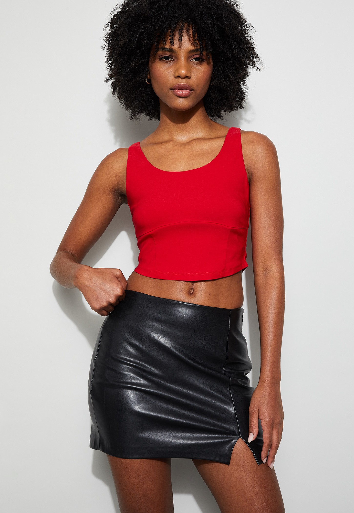 GINGER Solid Crop Top-picture-43