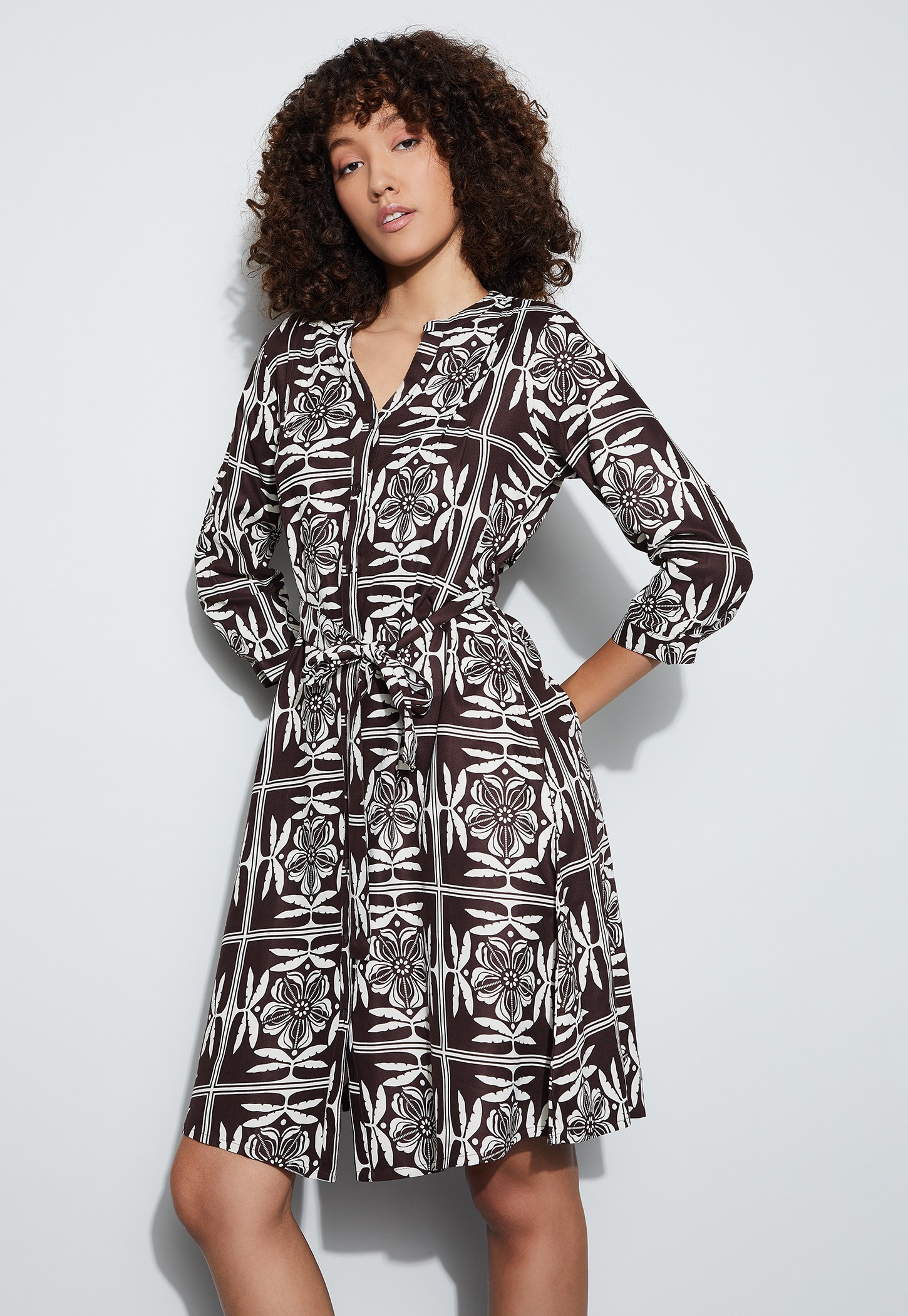 FAME FOREVER Floral Print Shirt Dress-picture-33