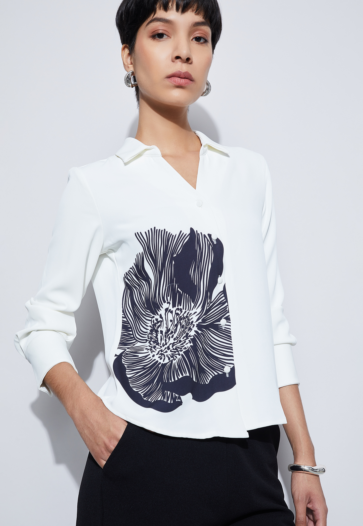 CODE Floral Print Shirt-picture-38
