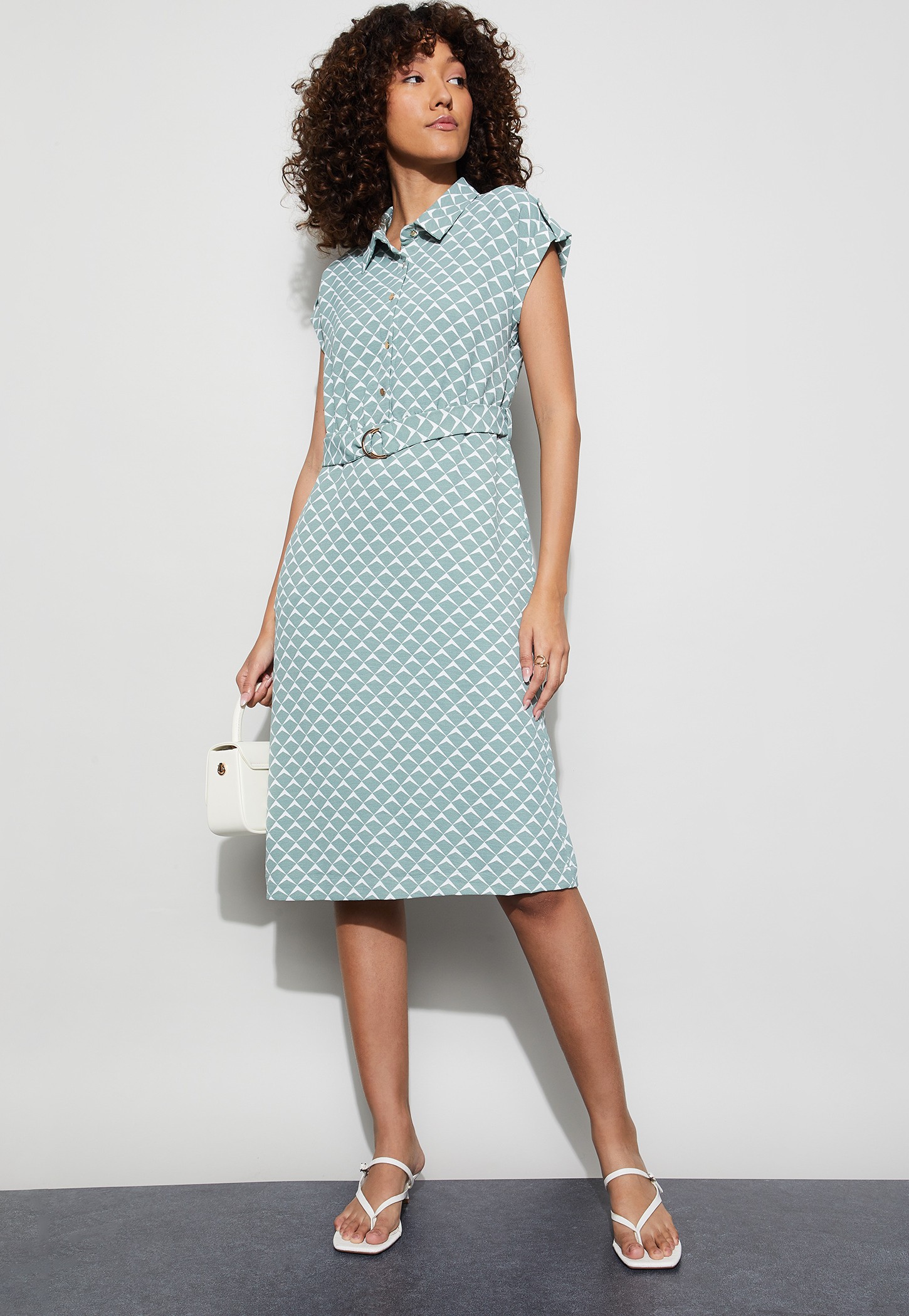 CODE CLASSIC Printed A-line Dress-picture-26