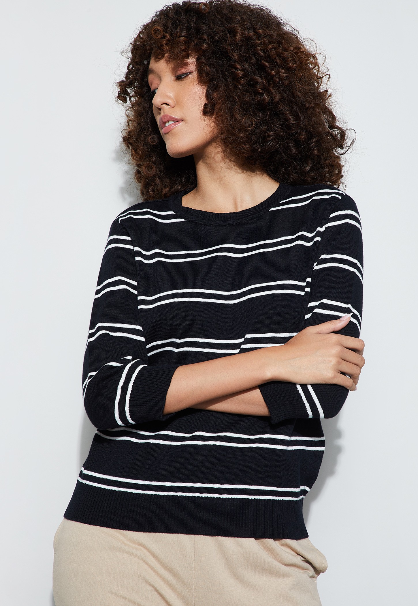 FAME FOREVER Striped Knit Top-picture-12