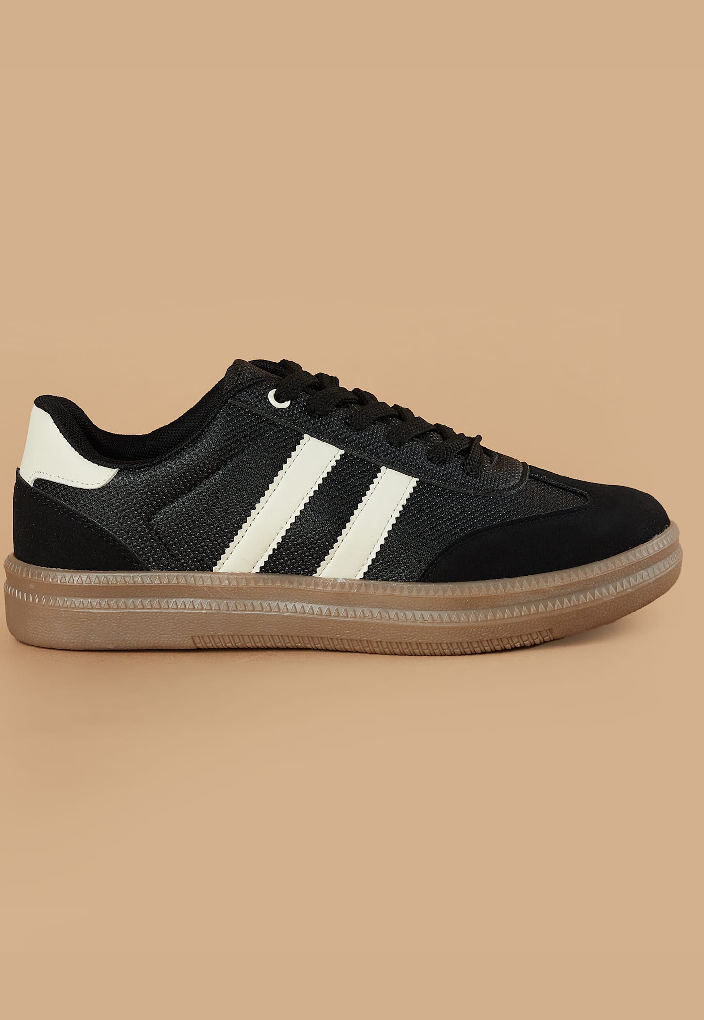 GINGER Striped Lace Up Sneakers-picture-31